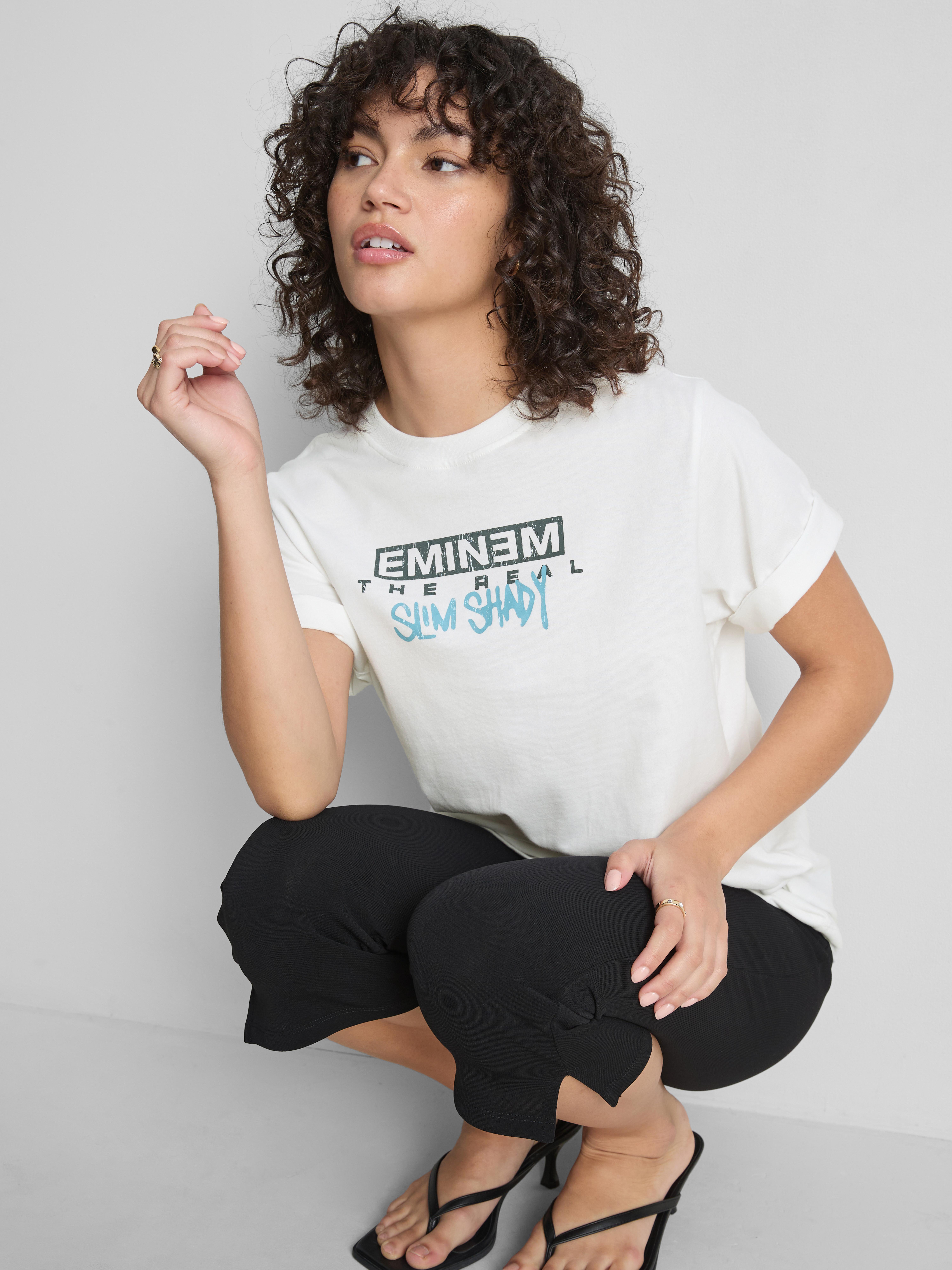 Eminem Pure Cotton Graphic Tee - White
