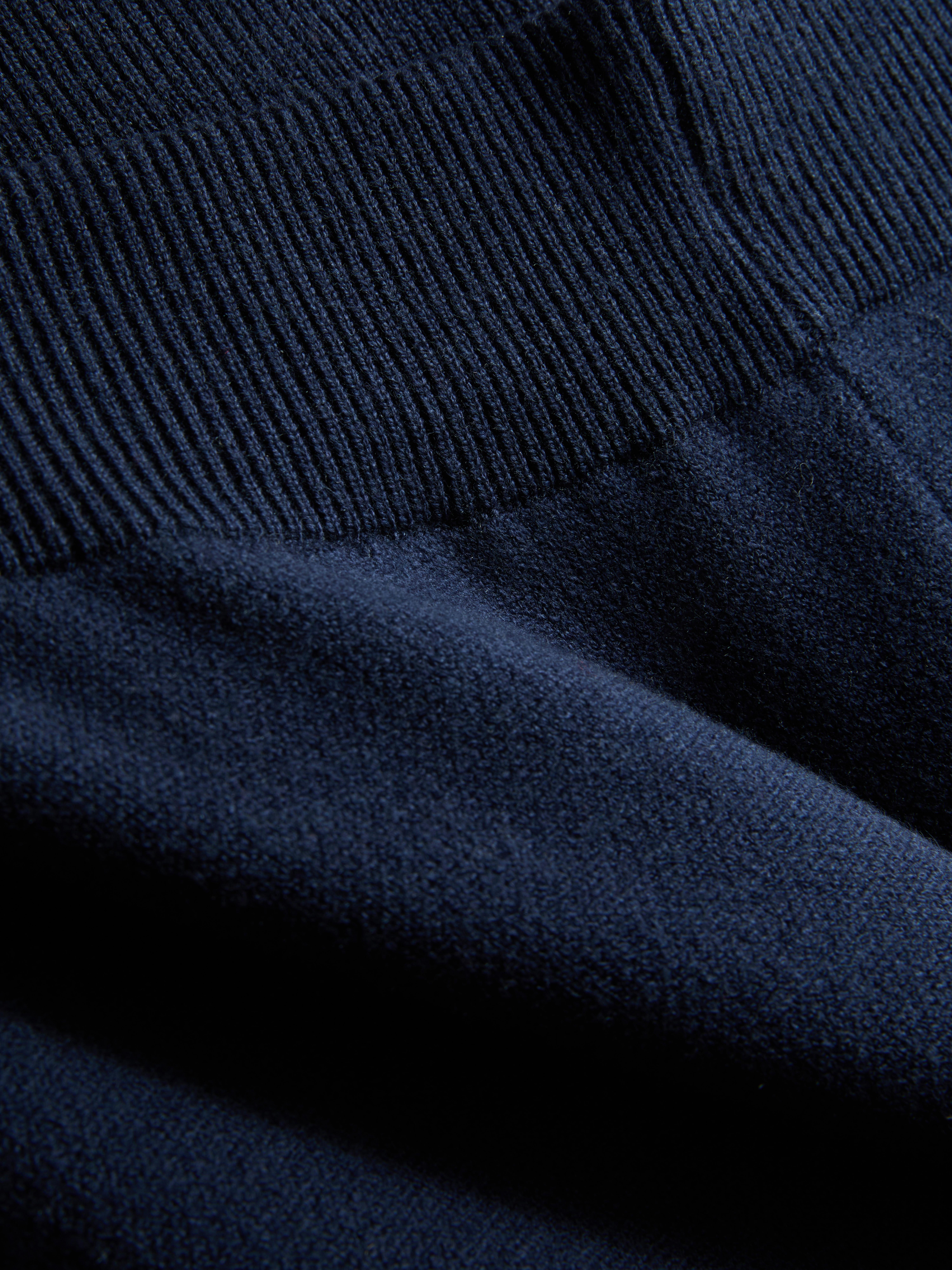 Compact Knit Wide Leg Leggings - Navy