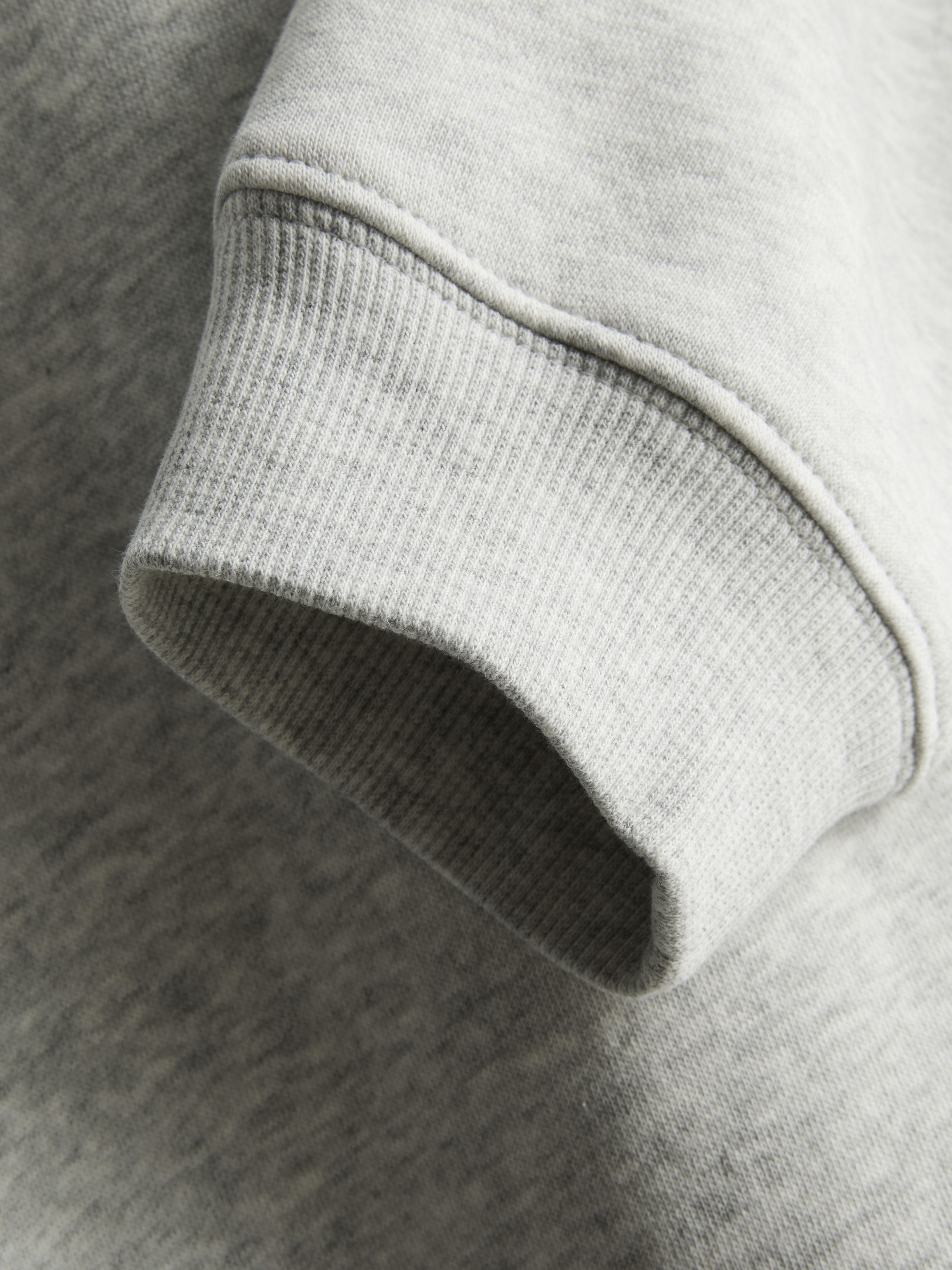 Cotton Rich Shoulder Pad Sweatshirt - Gray