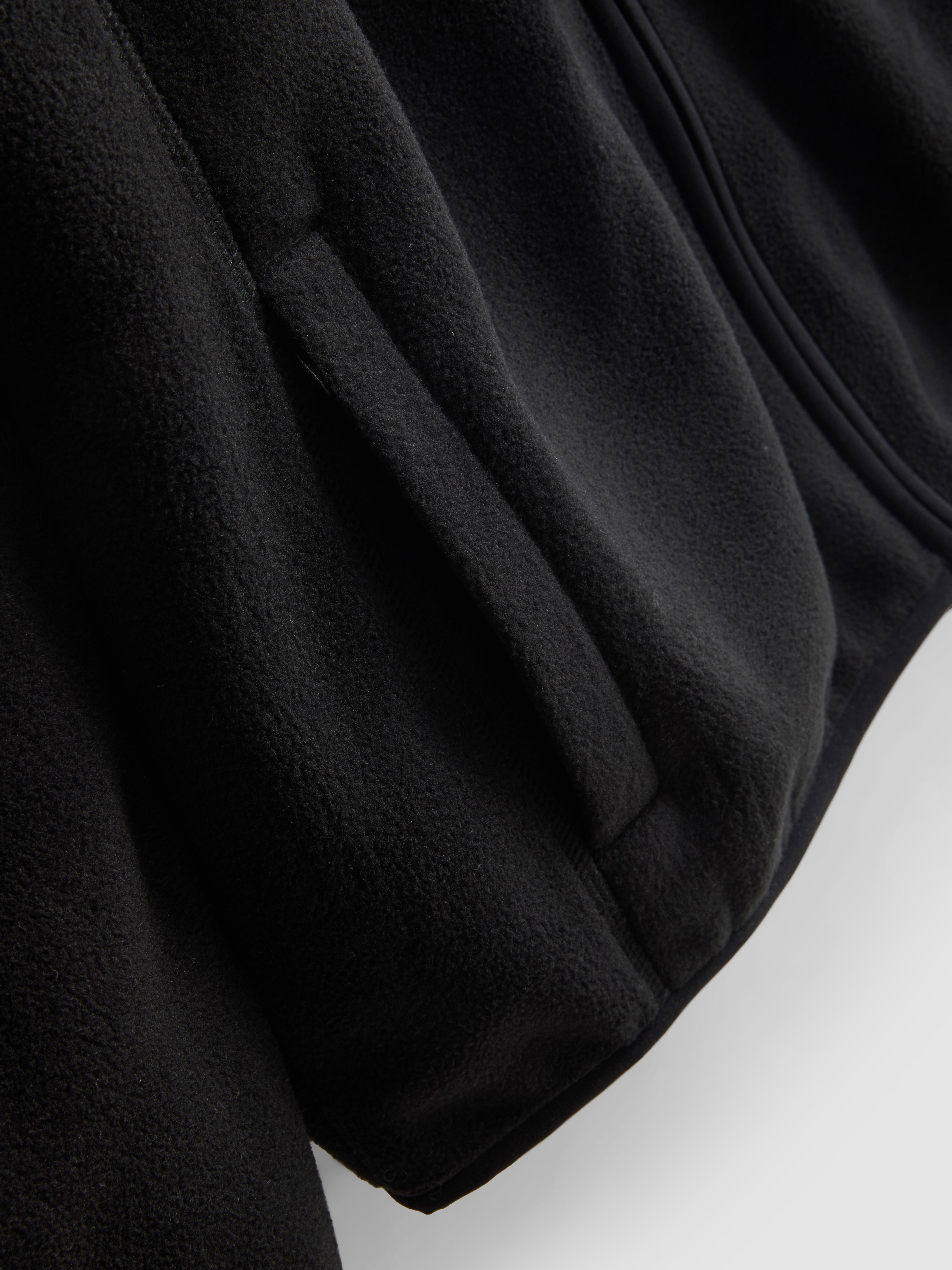Zip-Up Fleece Jacket - Black