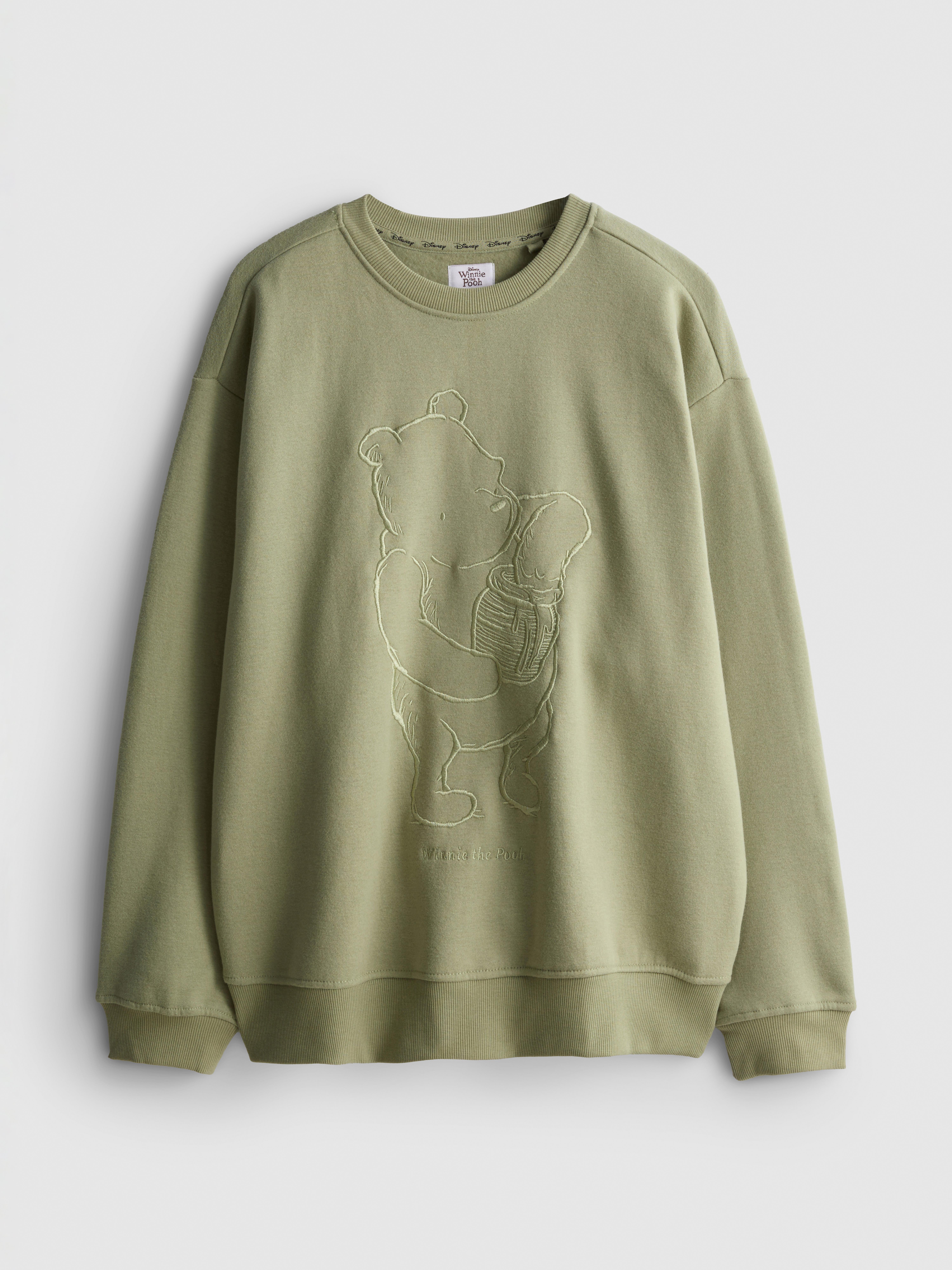 Disney's Winnie the Pooh Embroidered Graphic Sweatshirt - Green