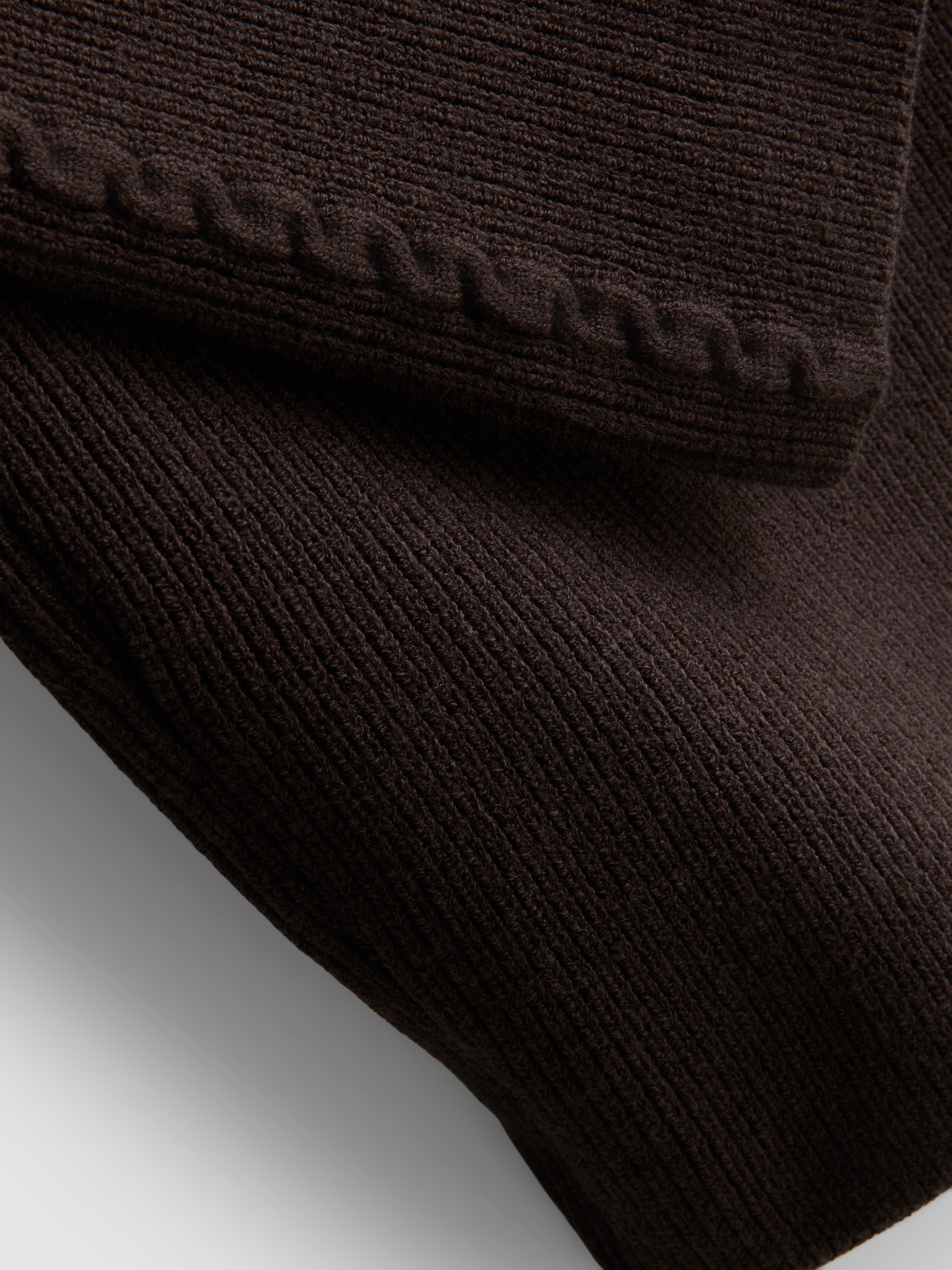 Knitted Wide Leg Pants - Chocolate