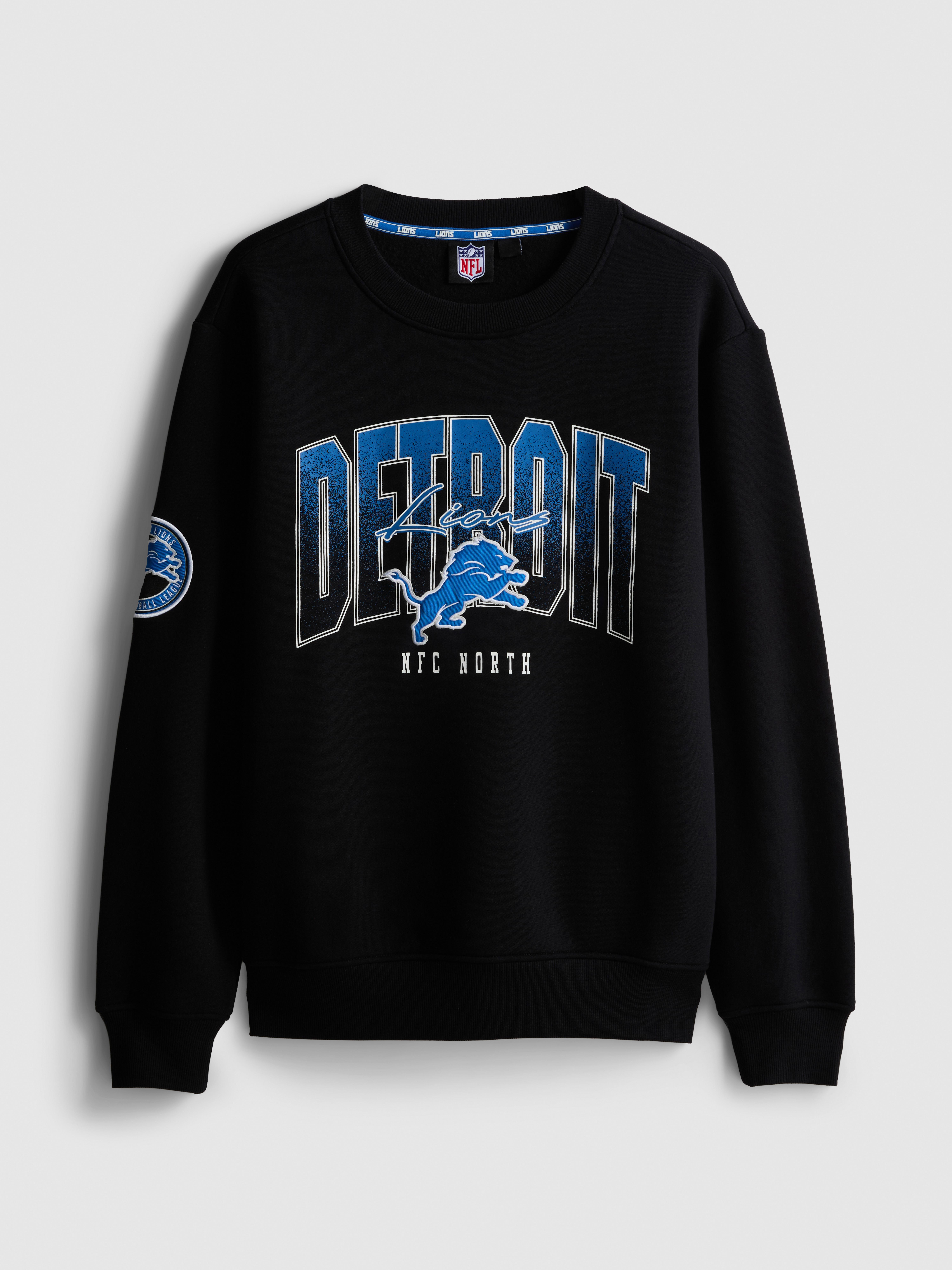 NFL Detroit Lions Cotton-Rich Sweatshirt - Black