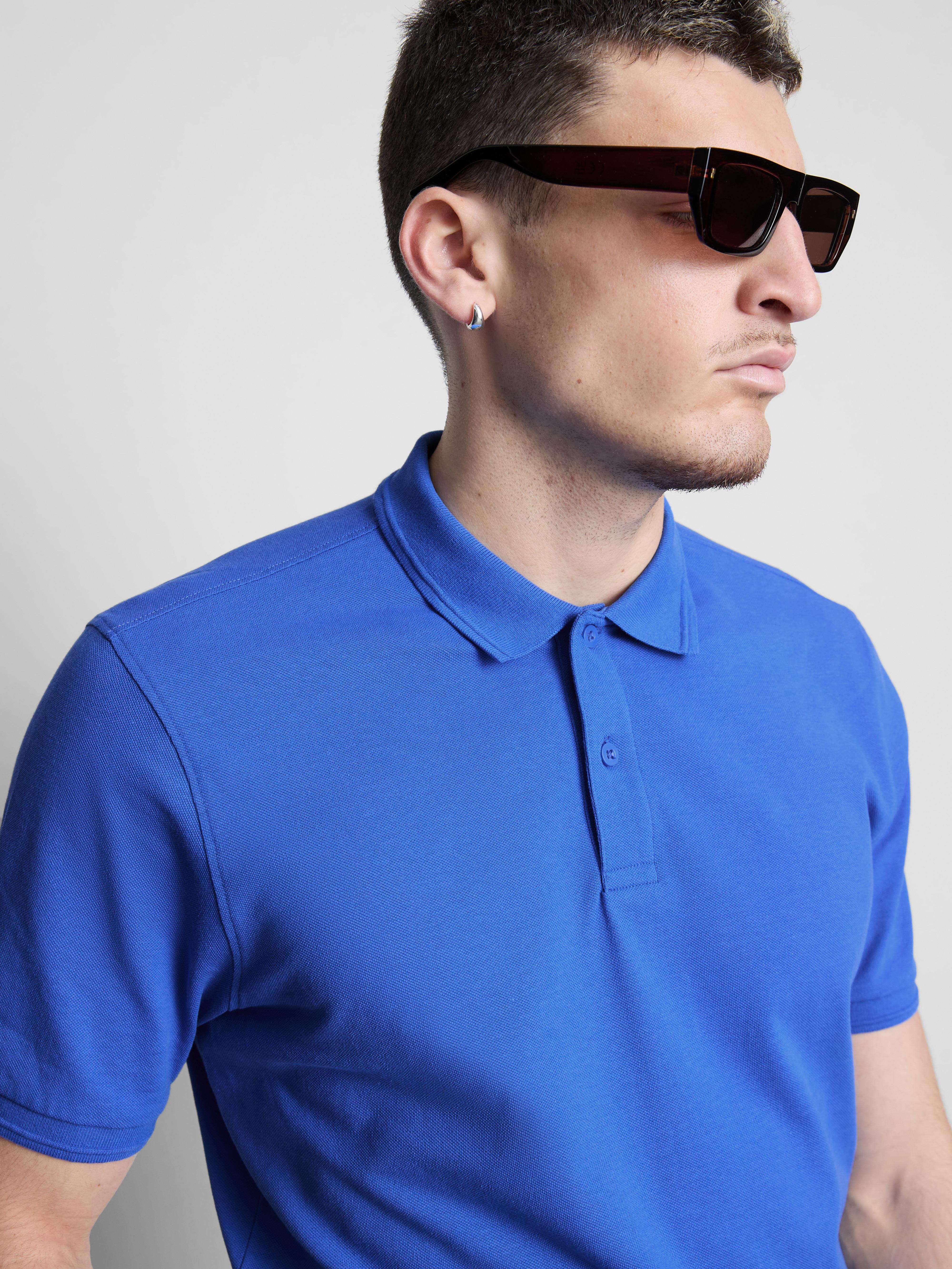 Essential Stretch Polo Shirt - Blue