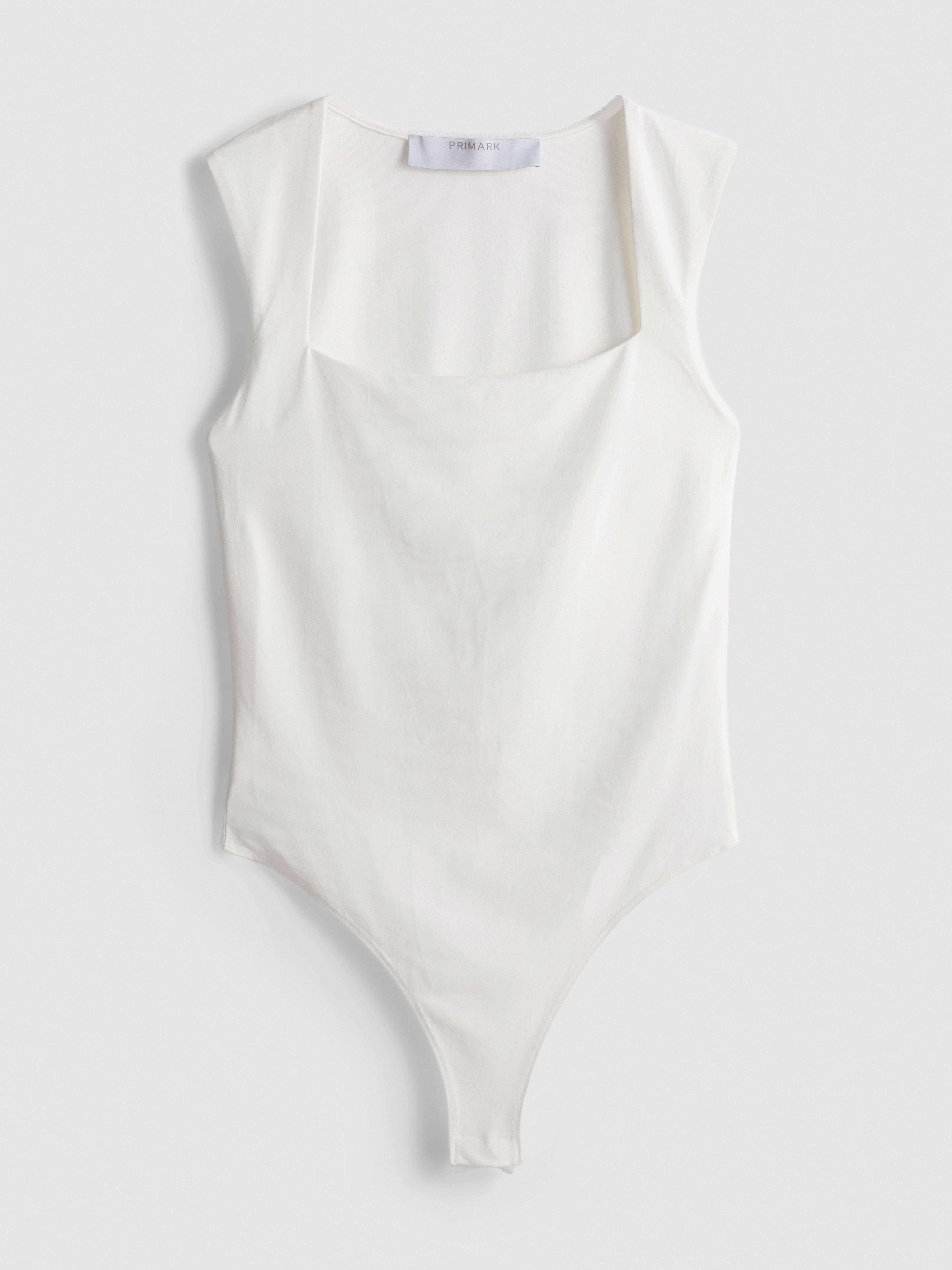 Square Neck Bodysuit - White