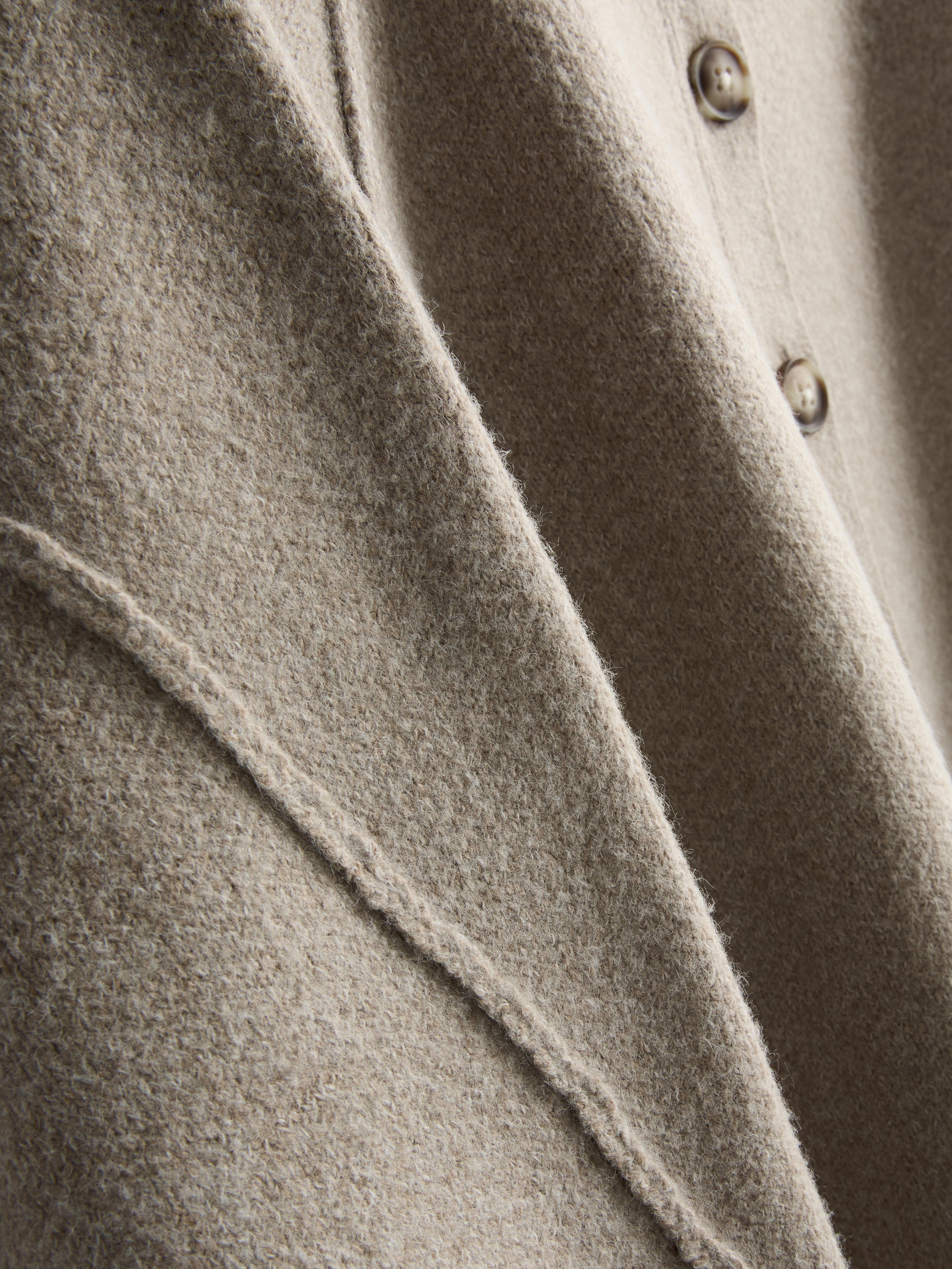 Relaxed Seam Detail Cardigan - Mocha