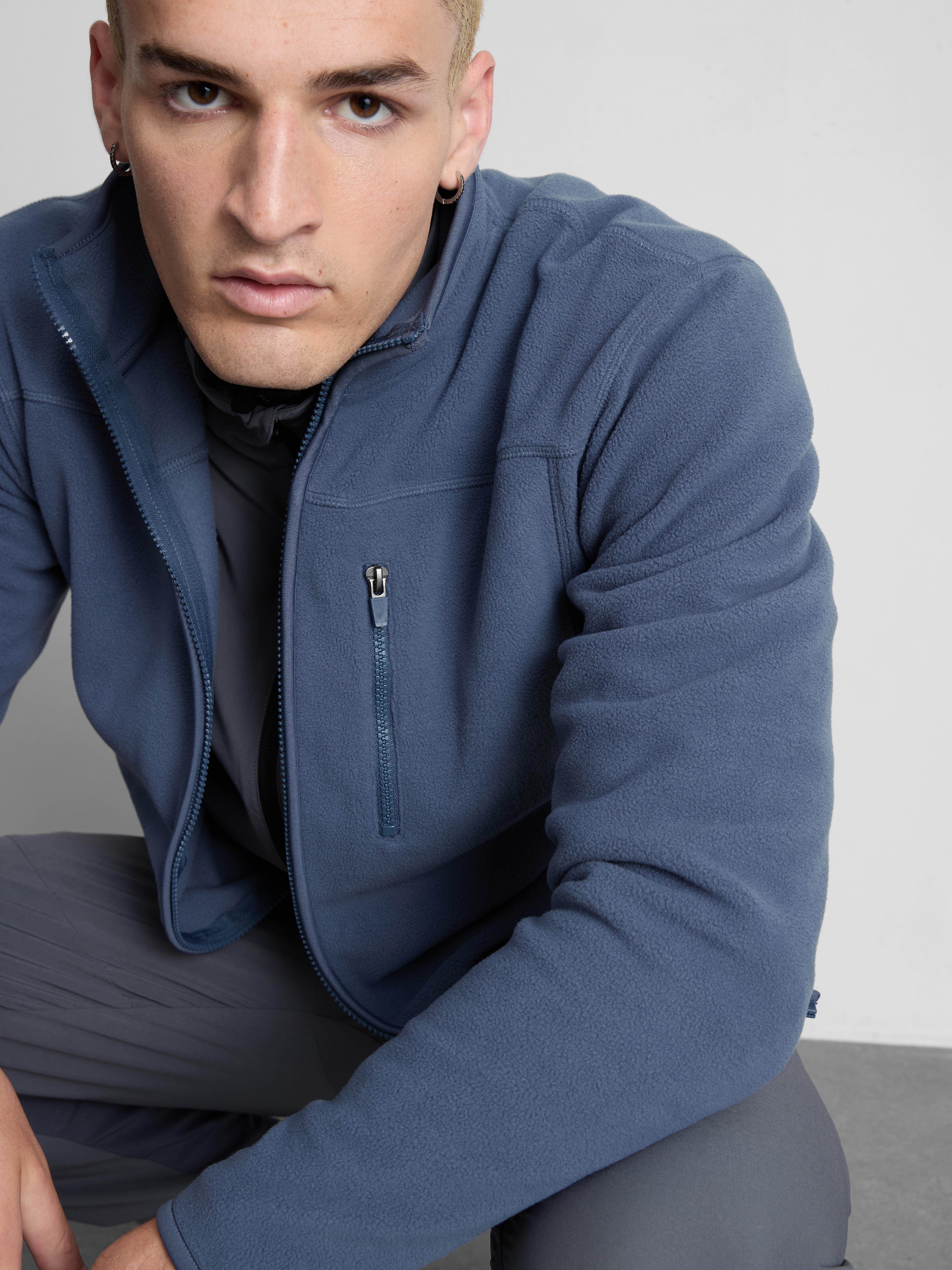 Zip-Up Fleece Jacket - Blue