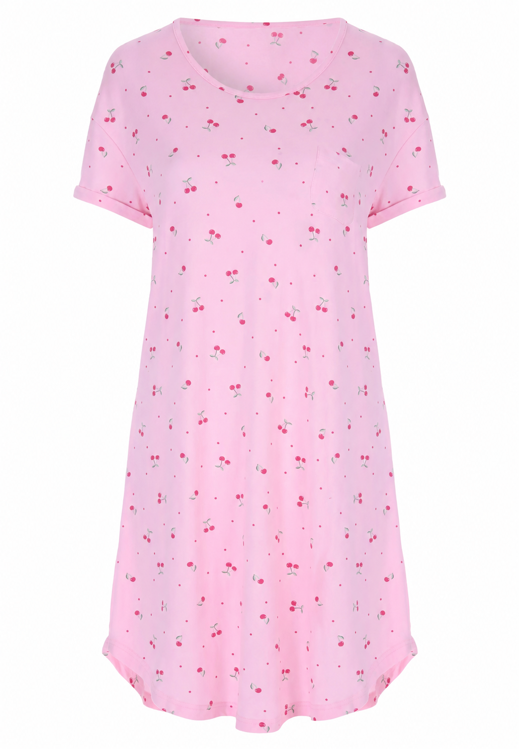 Womens Pink Cherry Soft Touch Nightdress