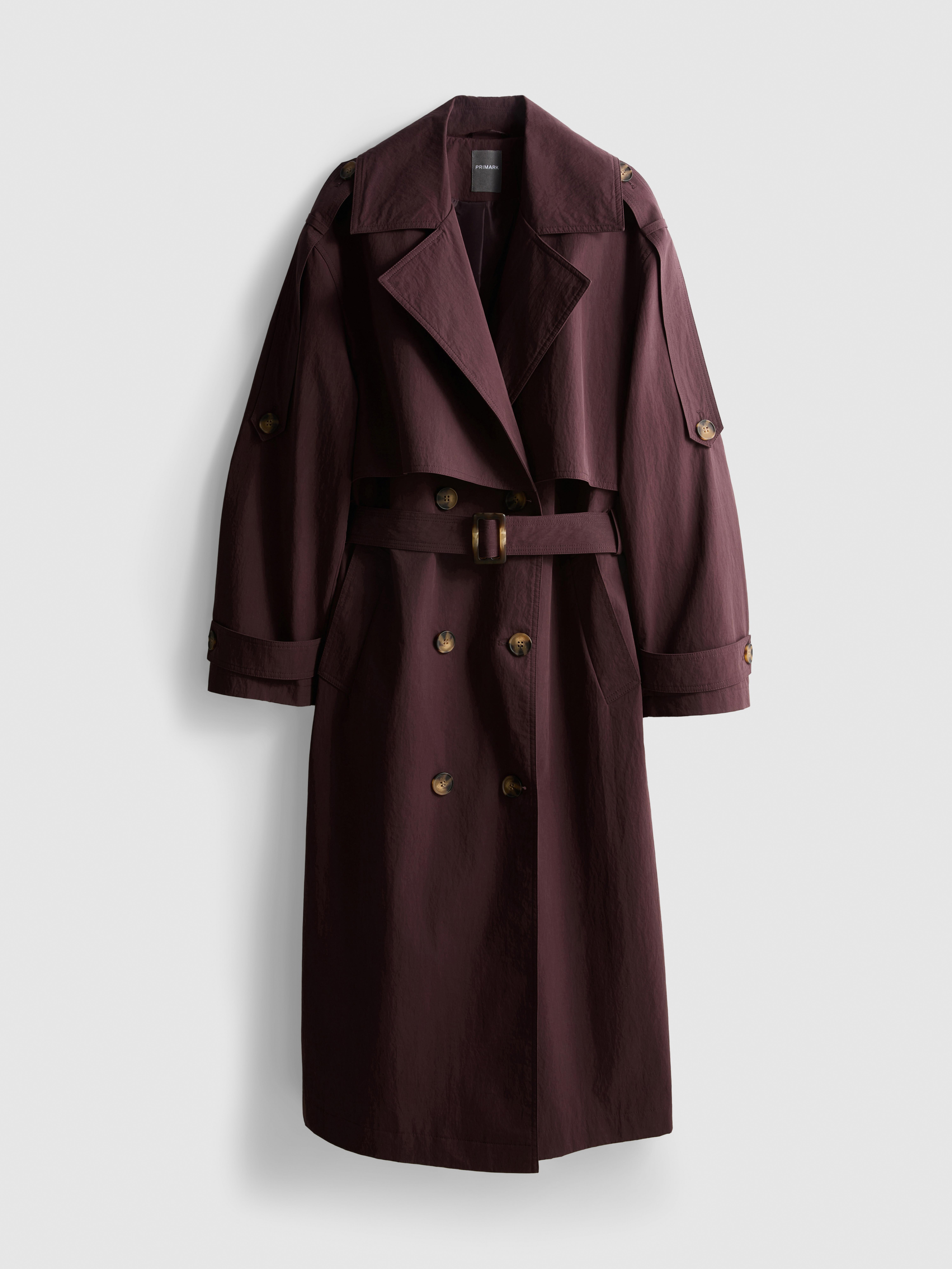 Paula Echevarría Belted Raincoat - Plum