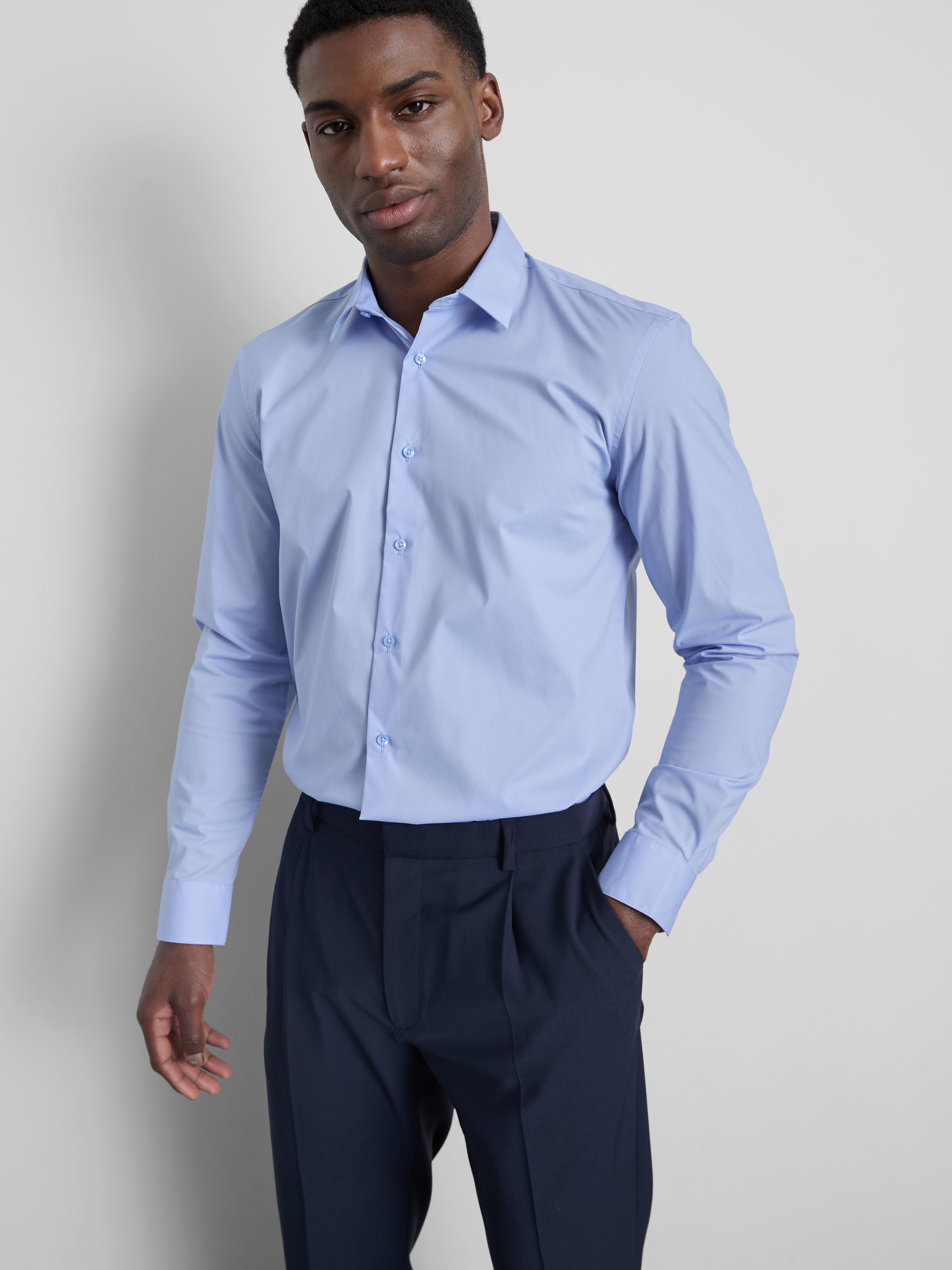 Stretch Regular Fit Shirt - Blue