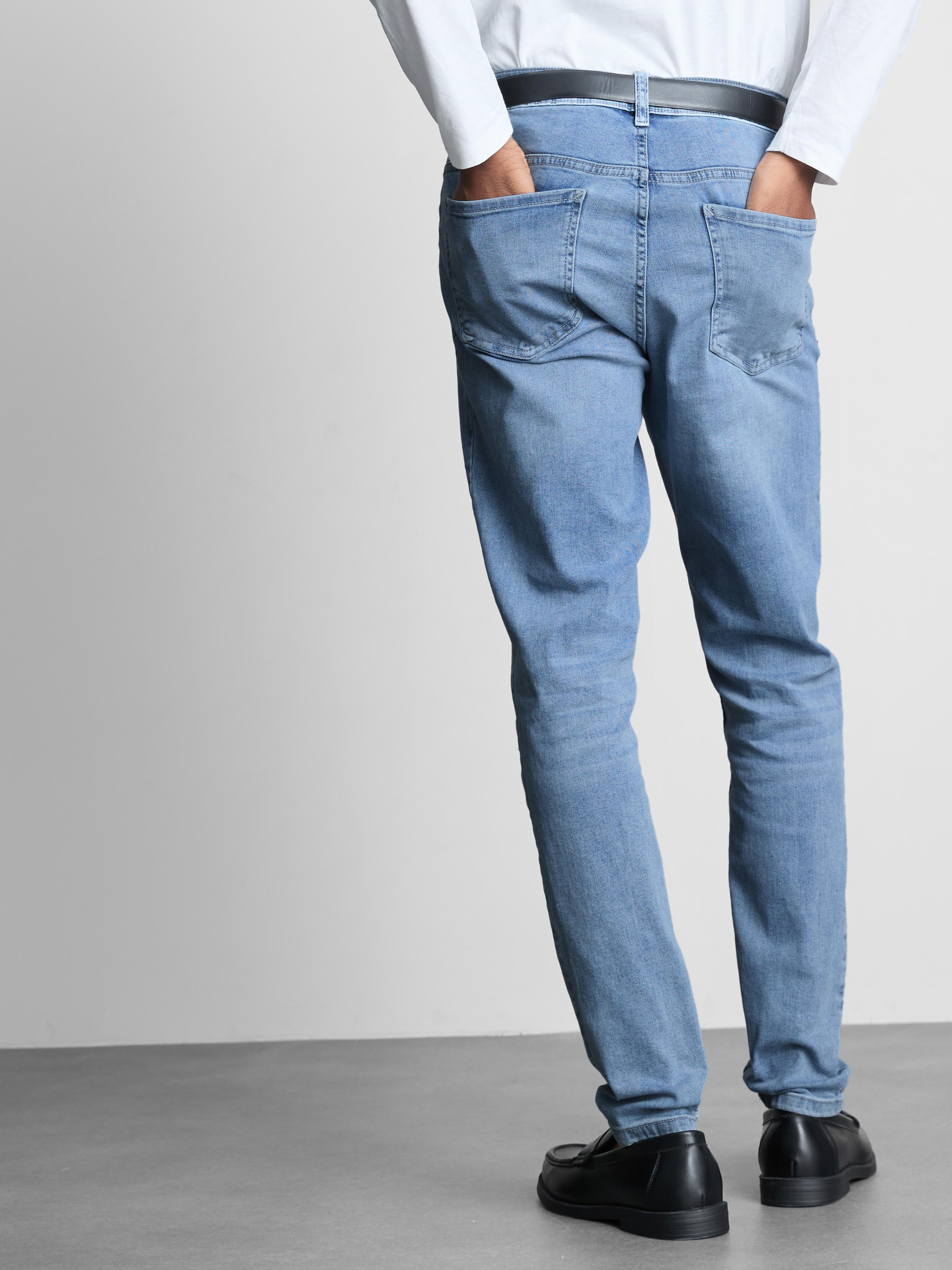 Mid-Rise Skinny Jeans - Bright Blue