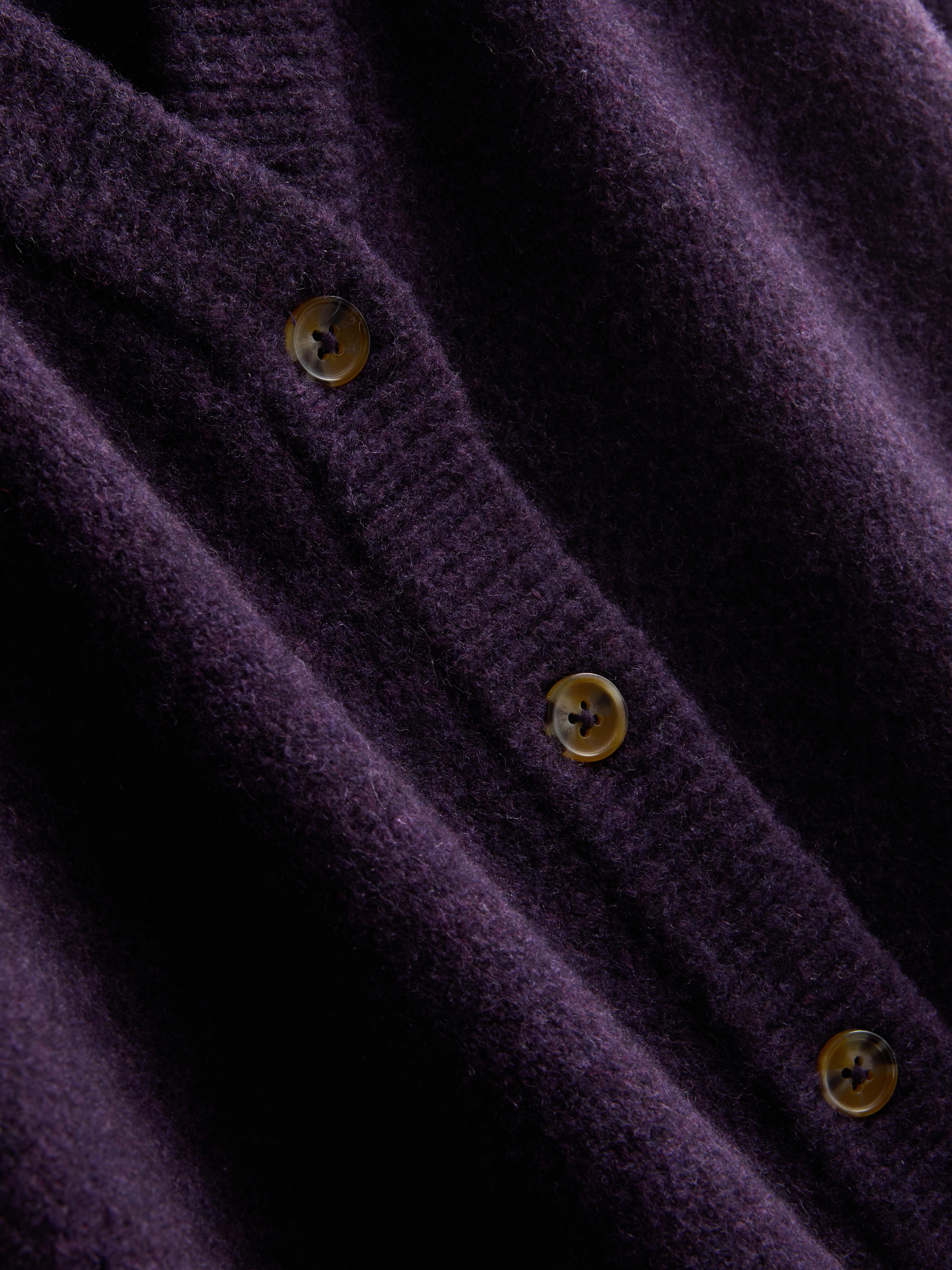 V-Neck Cardigan - Dark Purple