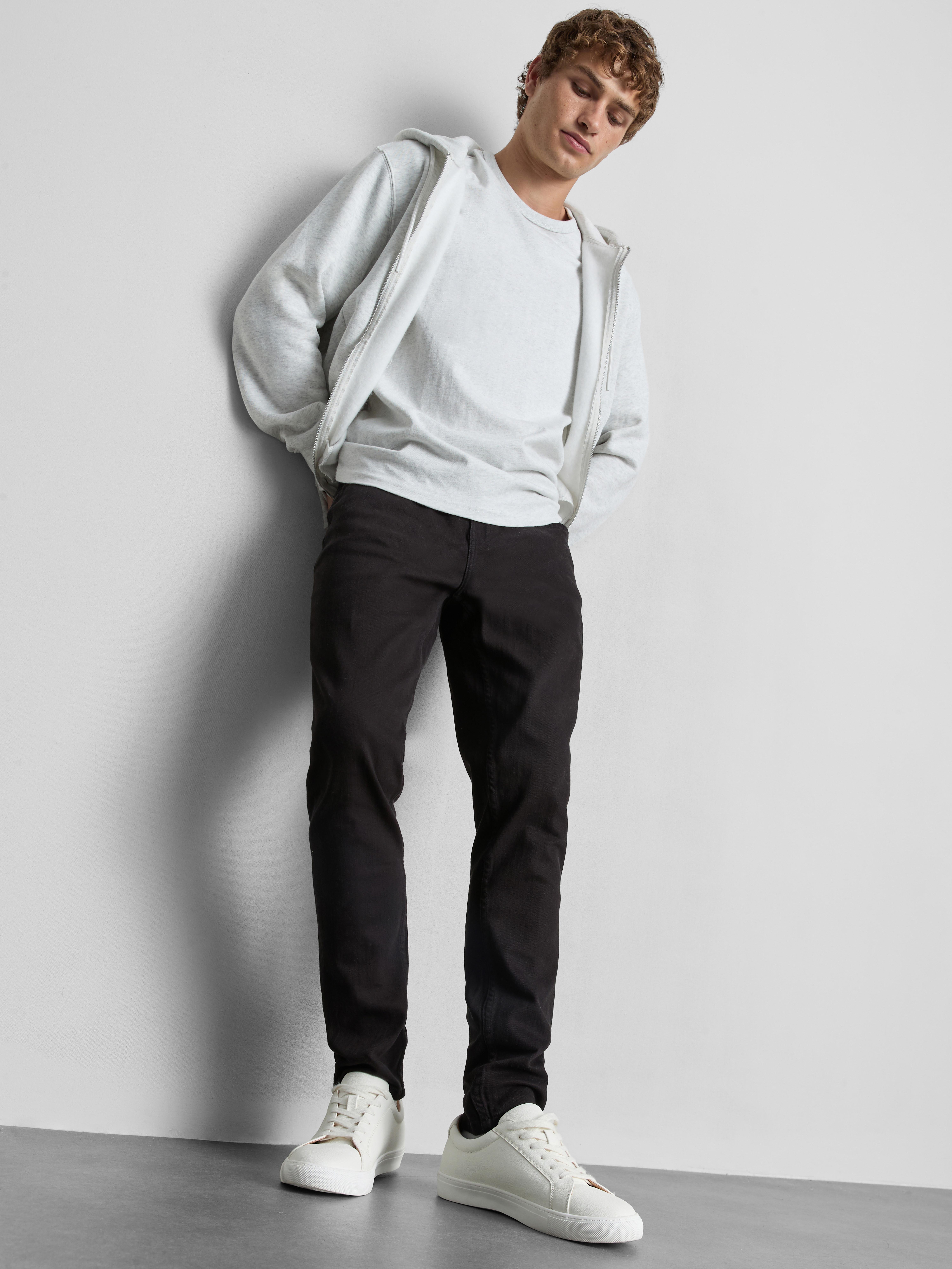 Mid-Rise Skinny Jeans - Black