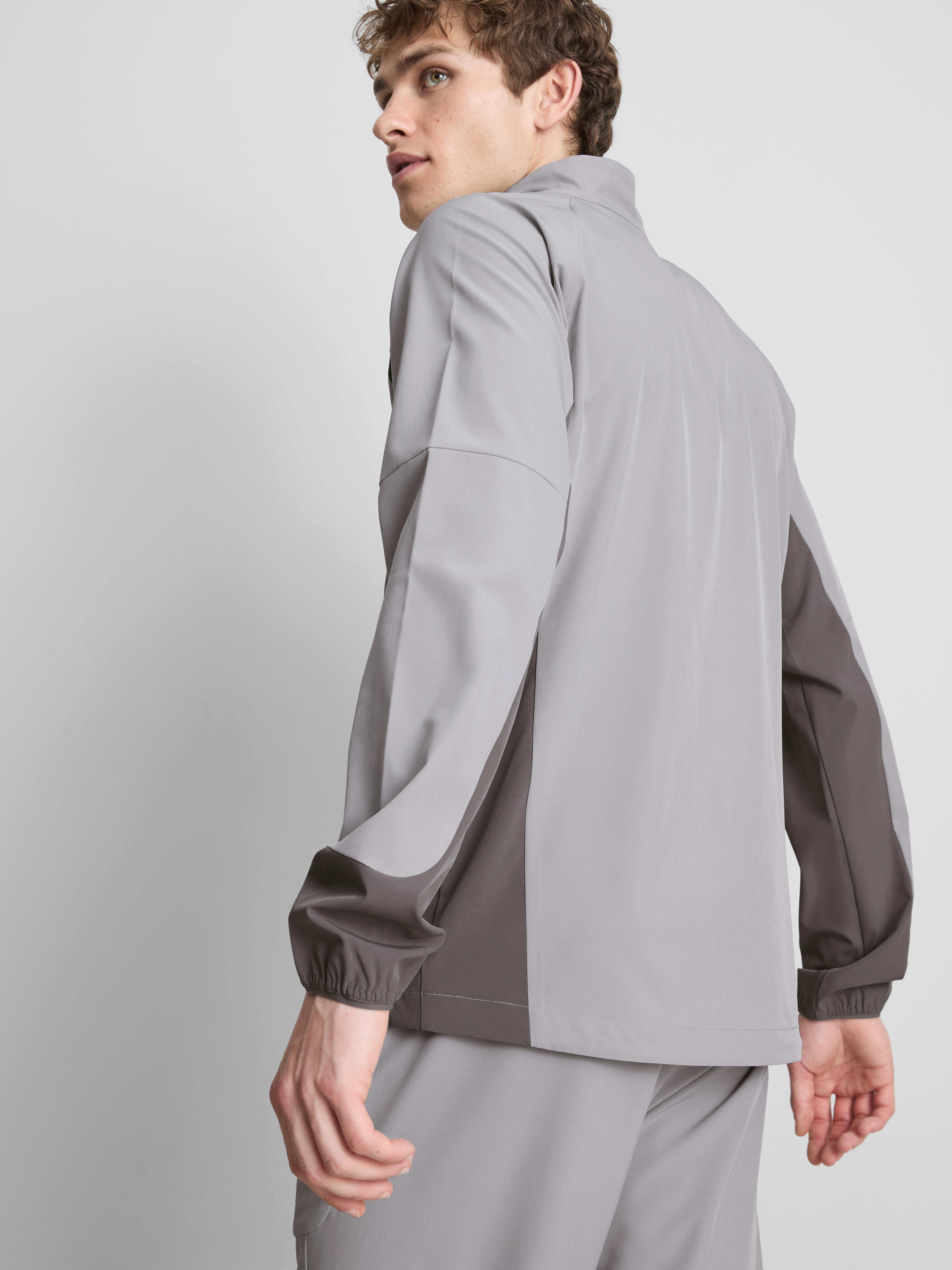 Zip-Up Active Jacket - Light Gray