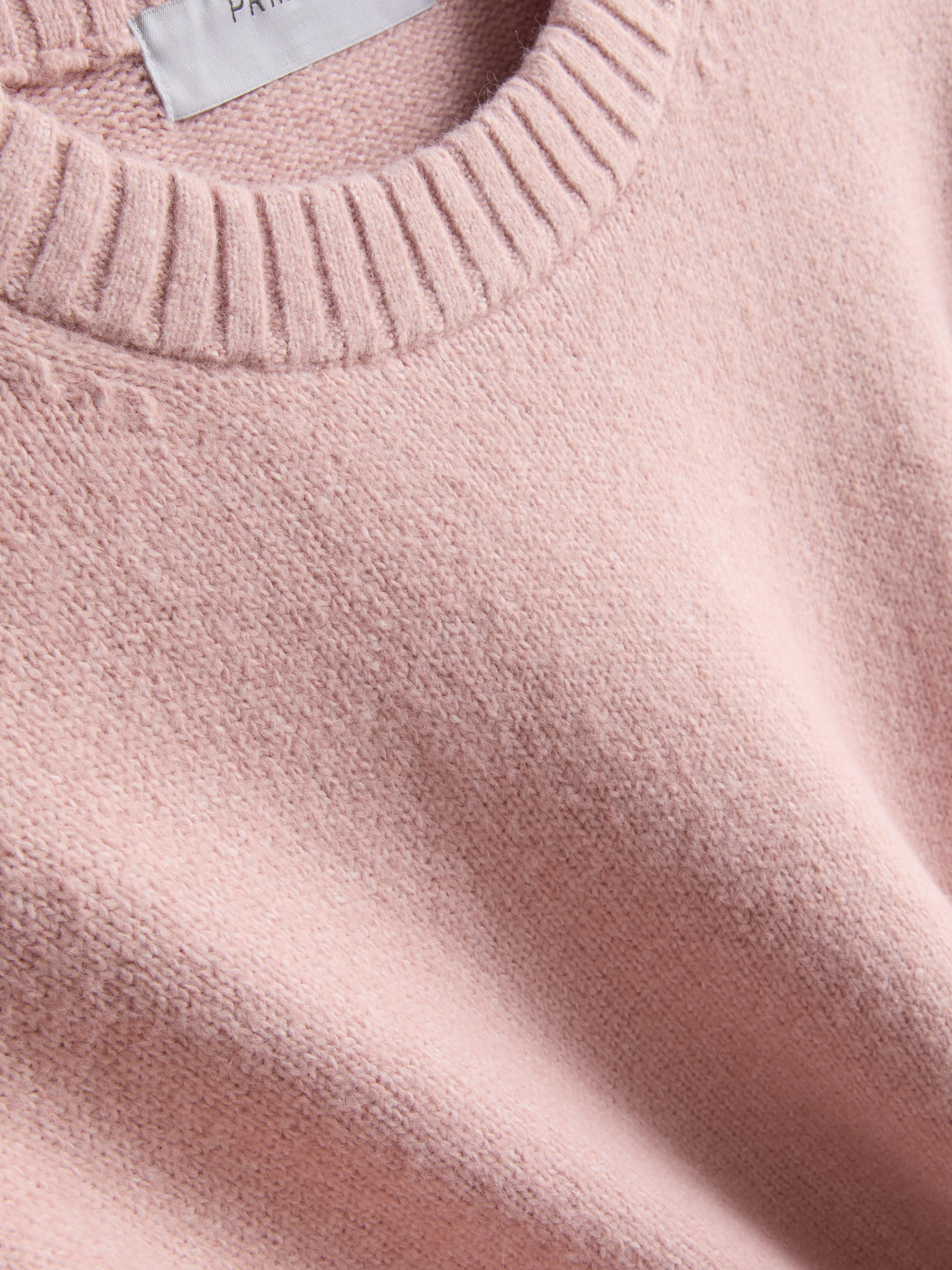 Knitted Wide-Sleeve Sweater - Blush