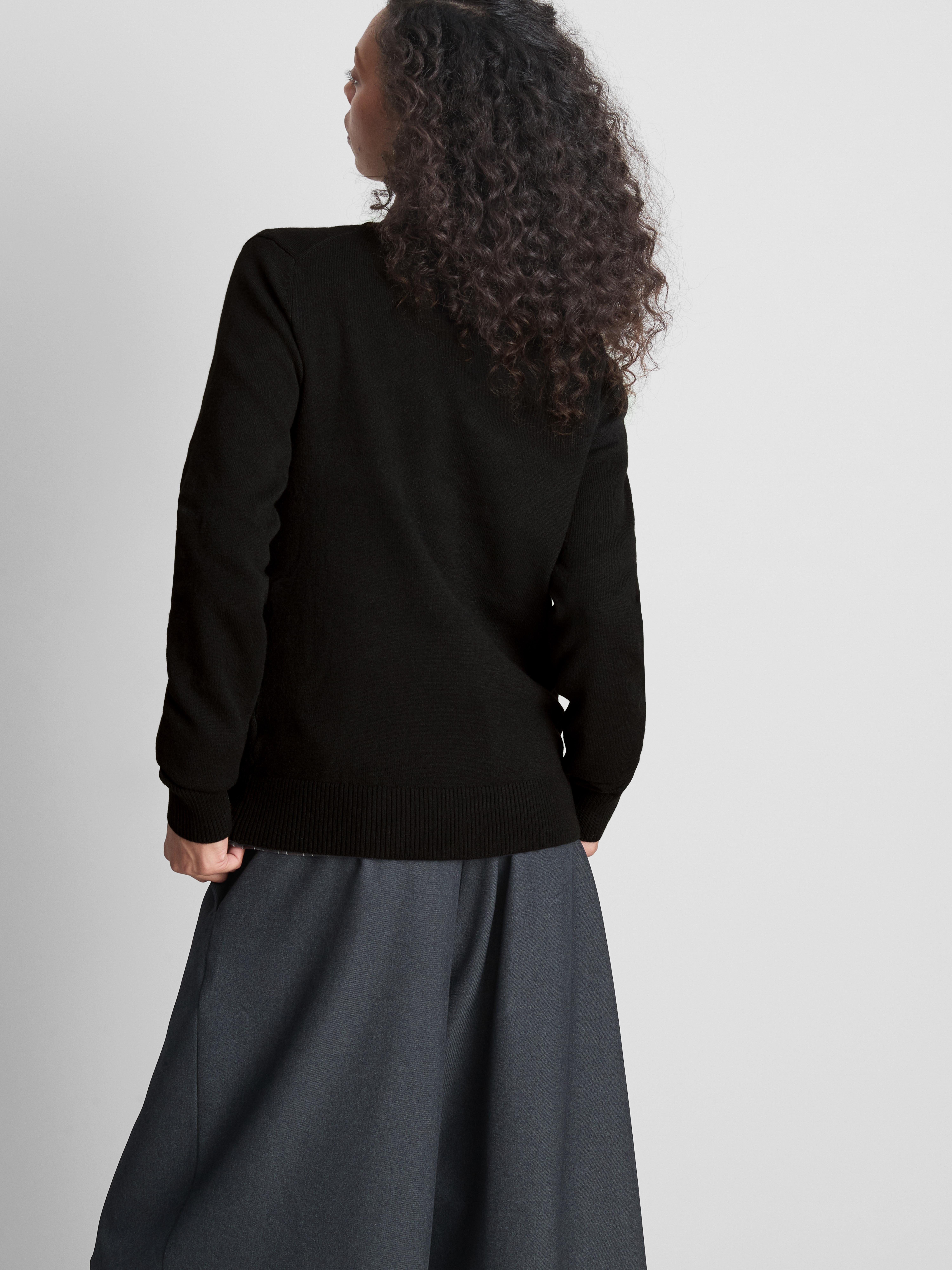 Soft Knitted Crew Neck Sweater - Black