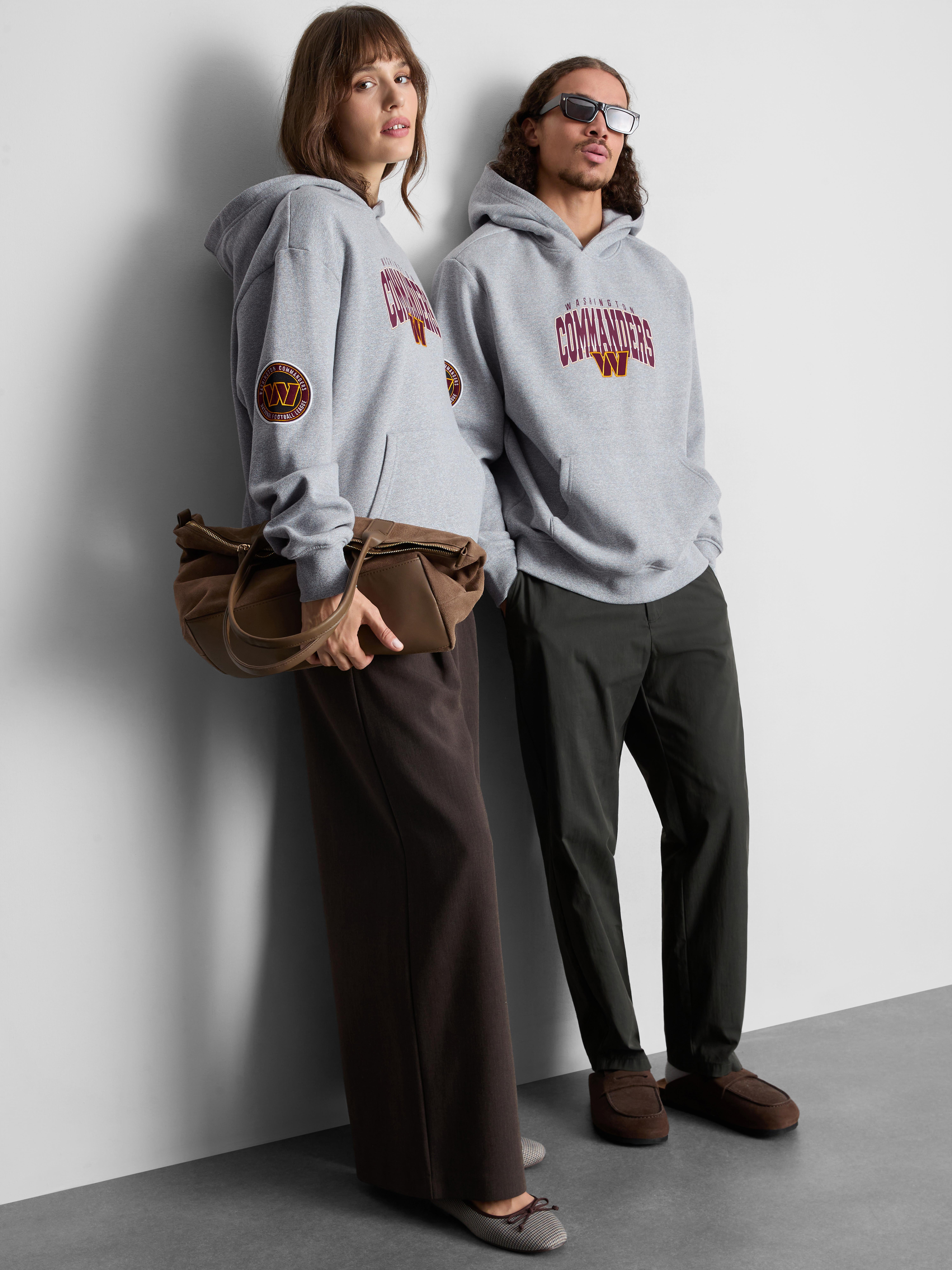 NFL Washington Commanders Cotton-Rich Hoodie - Gray