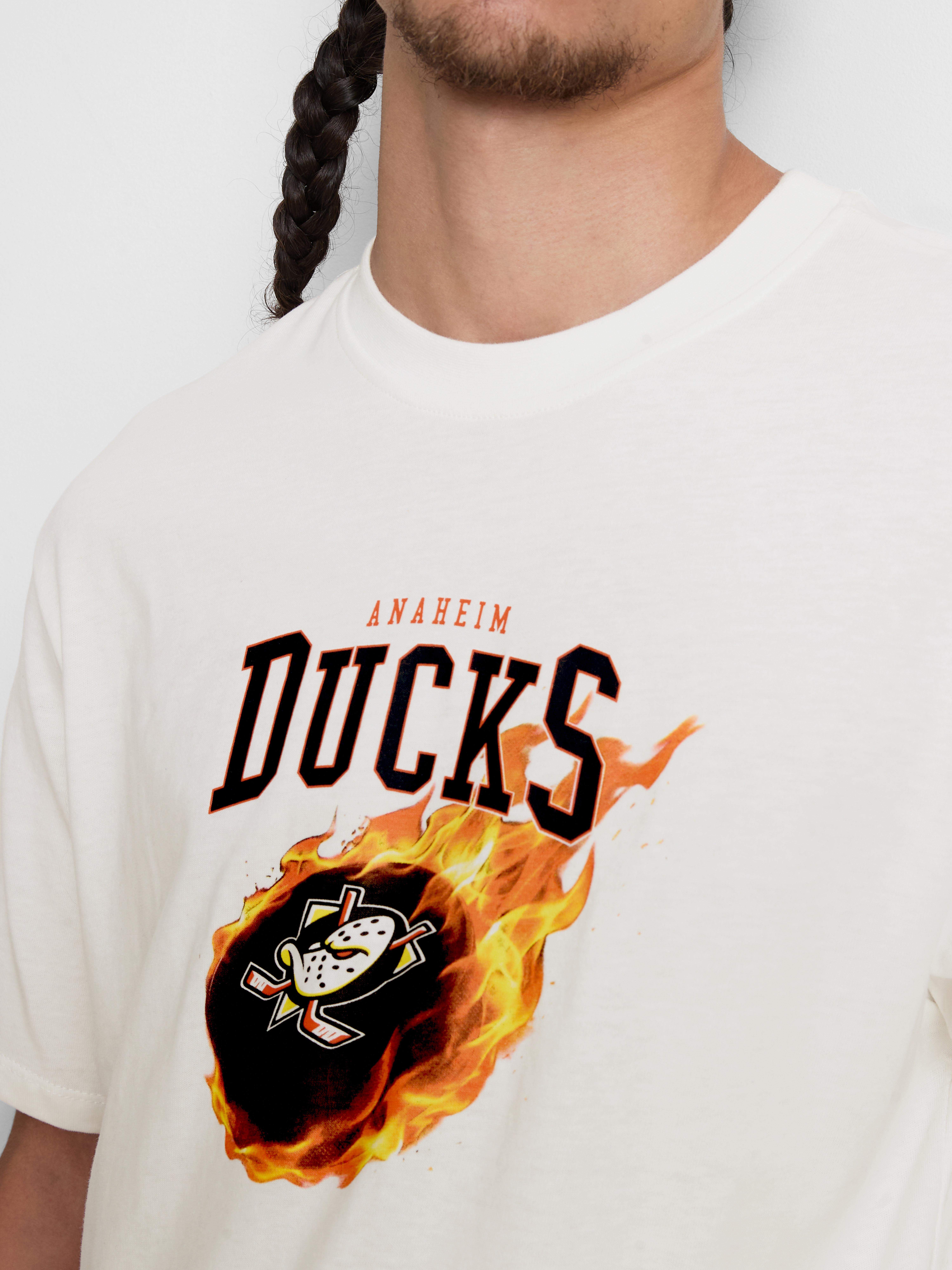 Anaheim Ducks Pure Cotton Graphic T-Shirt - Ivory