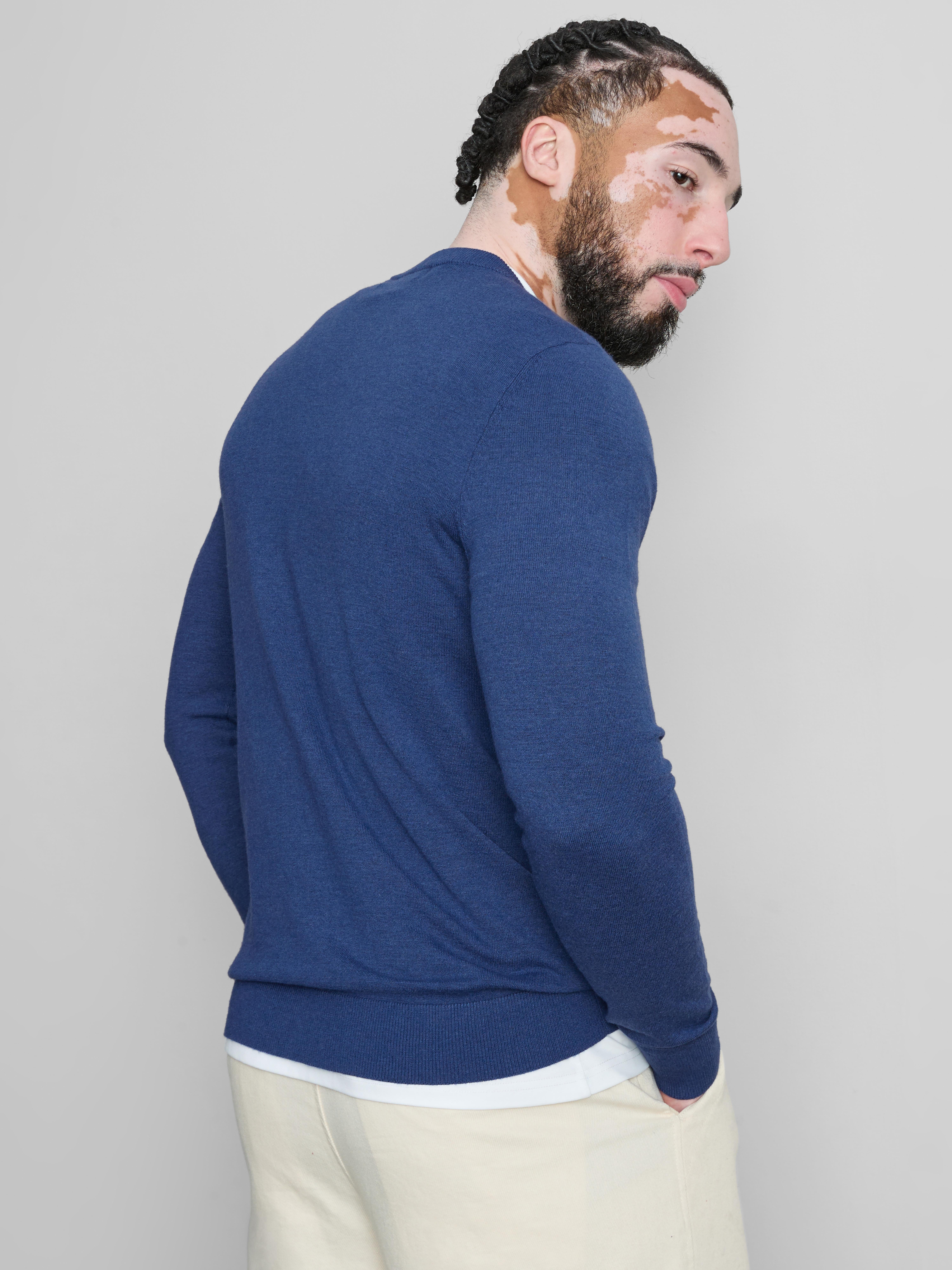 Crew Neck Sweater - Blue