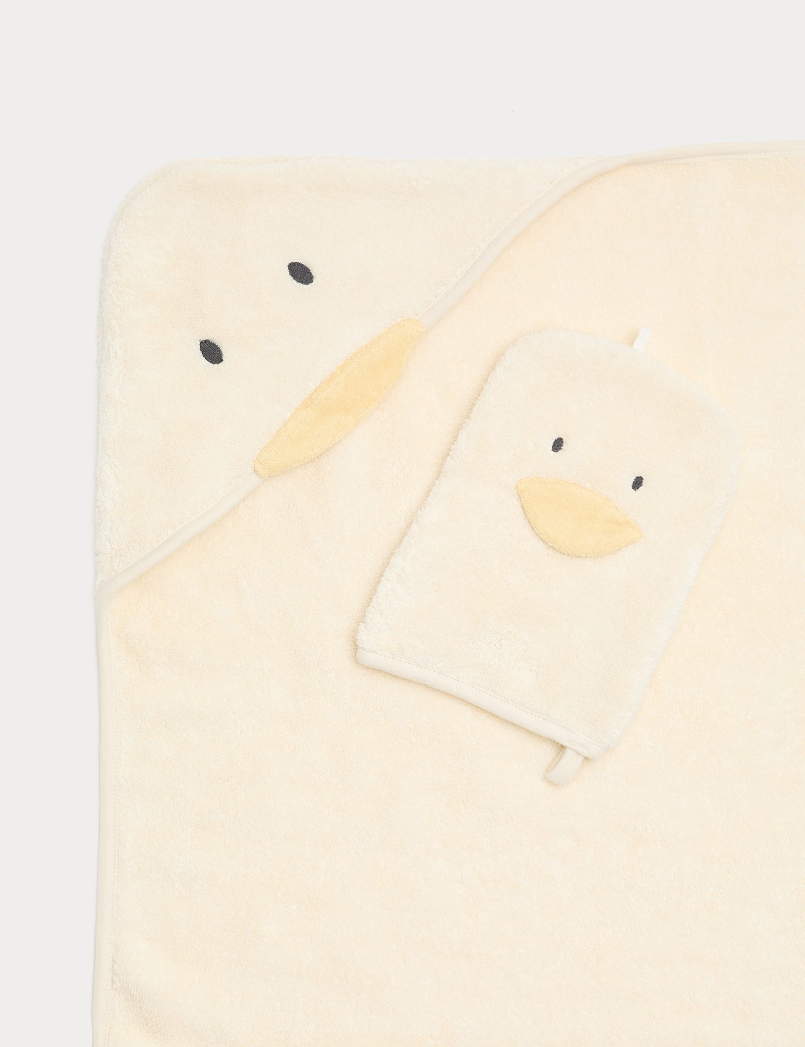 Pure Cotton Duck Towel and Mitt Set - YELLOW