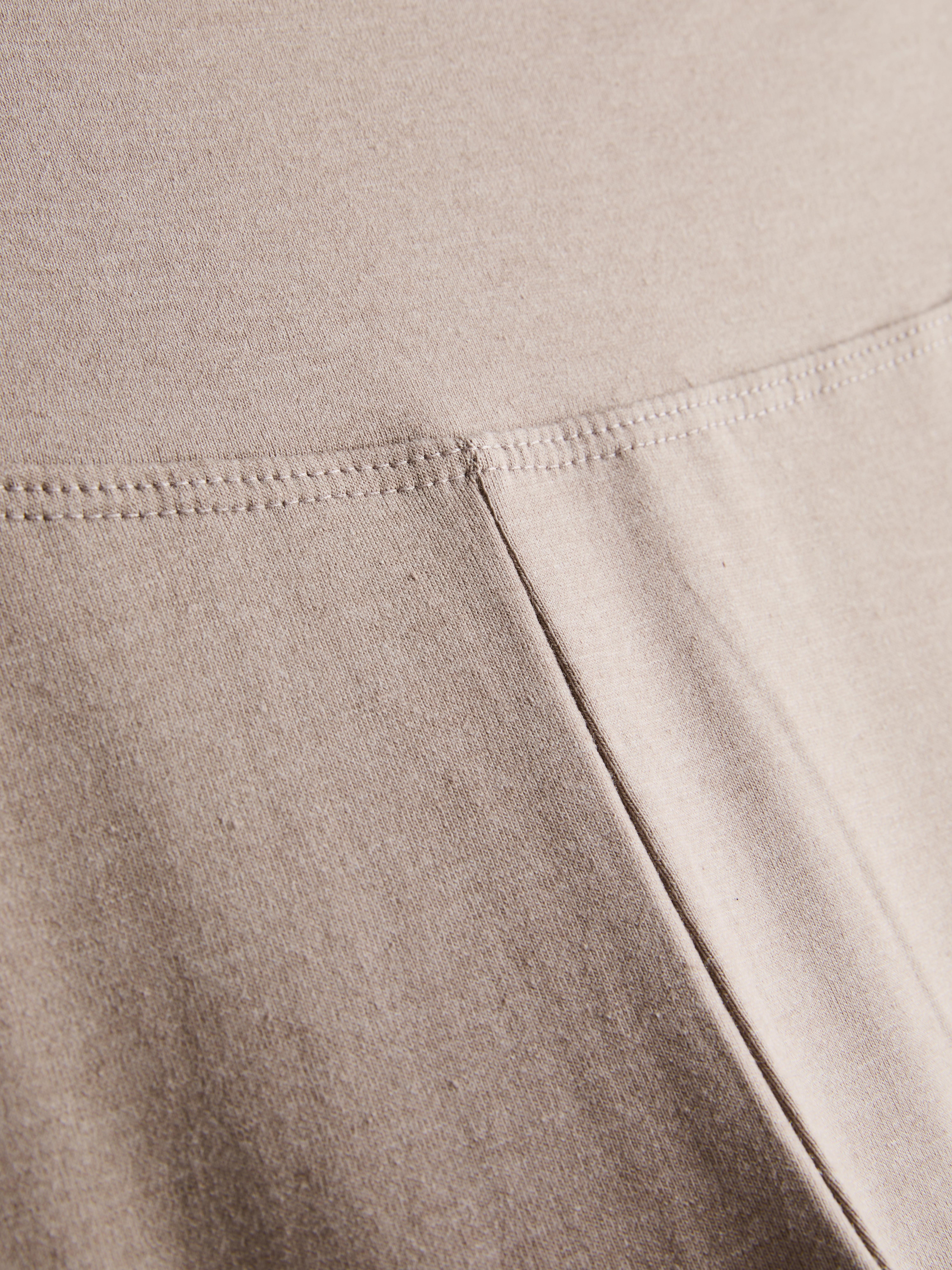 Cotton Rich Flared Leggings - Oatmeal