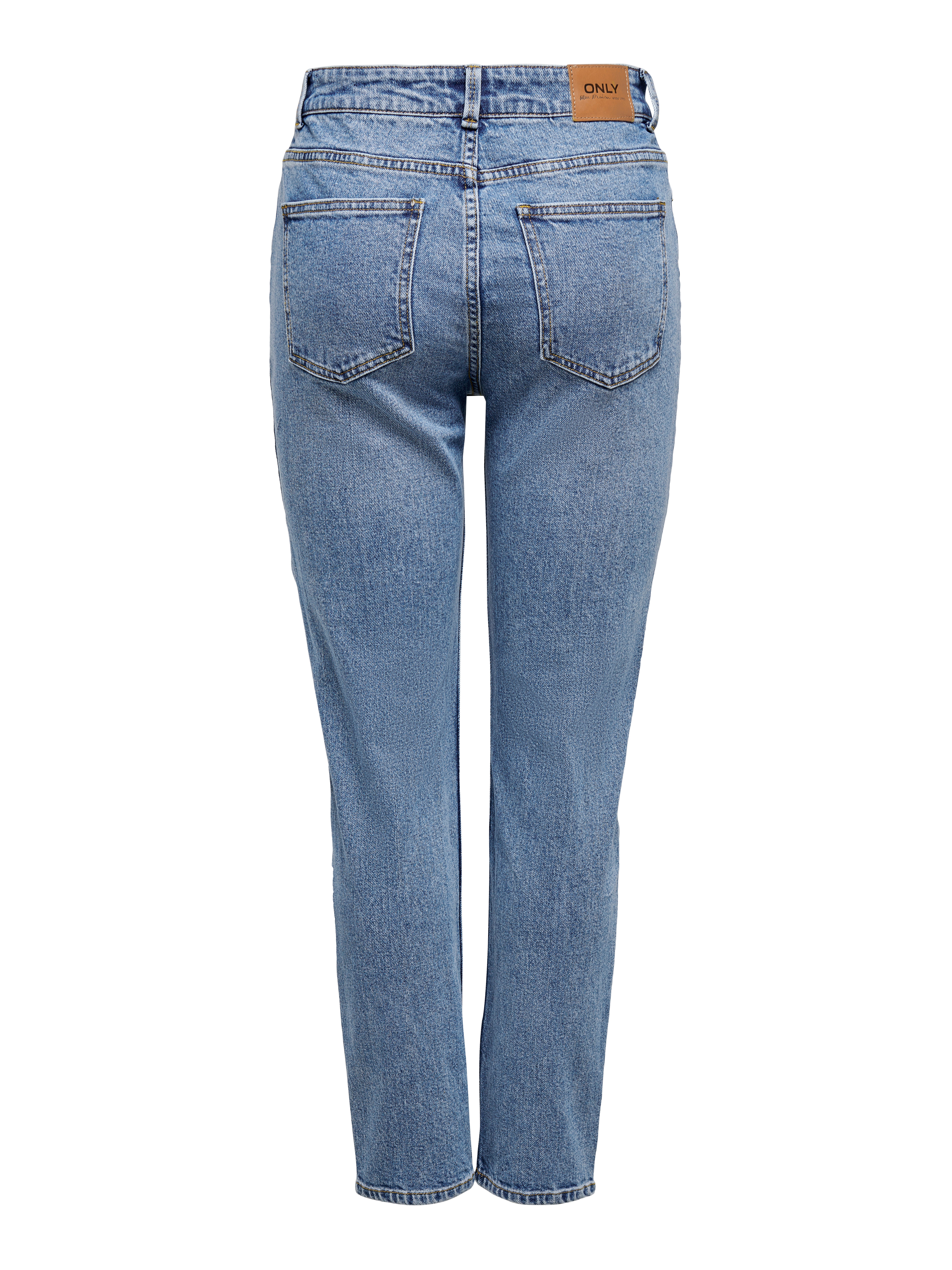 ONLEMILY High waist Straight Fit Ankle length Jeans Medium Blue Denim
