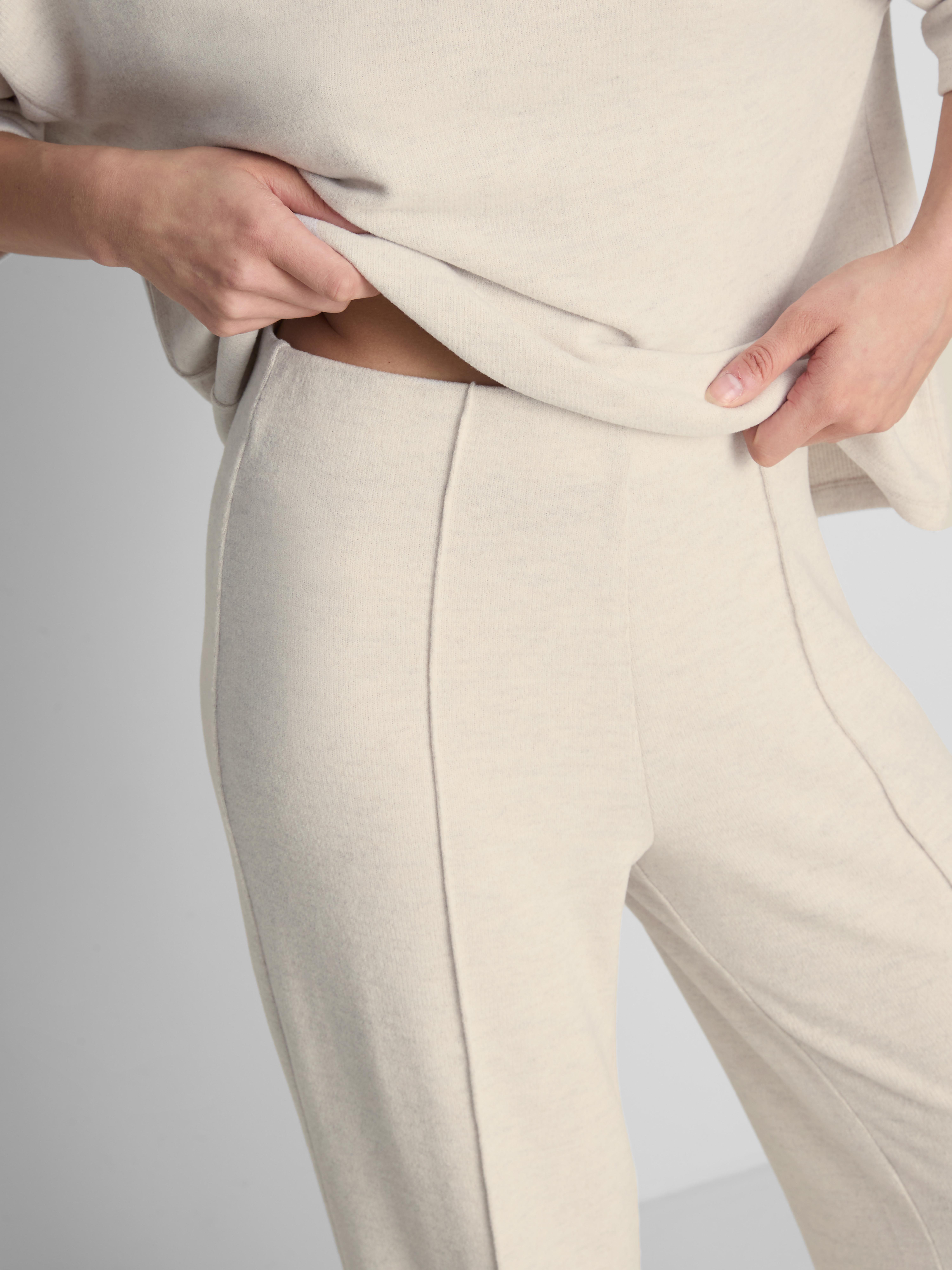 Cozy Wide Leg Sweatpants - Oatmeal