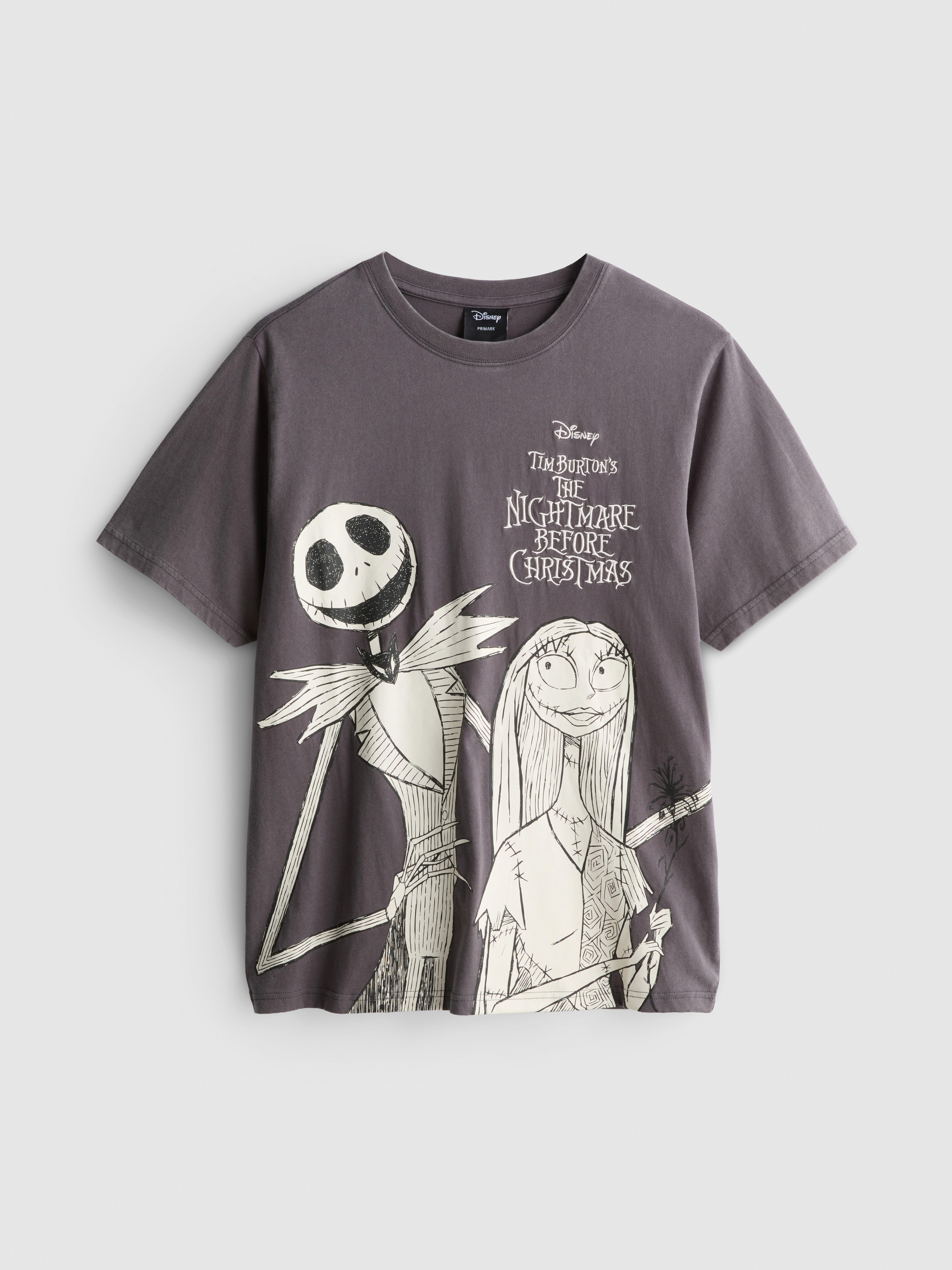 Disney Tim Burton's The Nightmare Before Christmas Graphic Tee - Charcoal