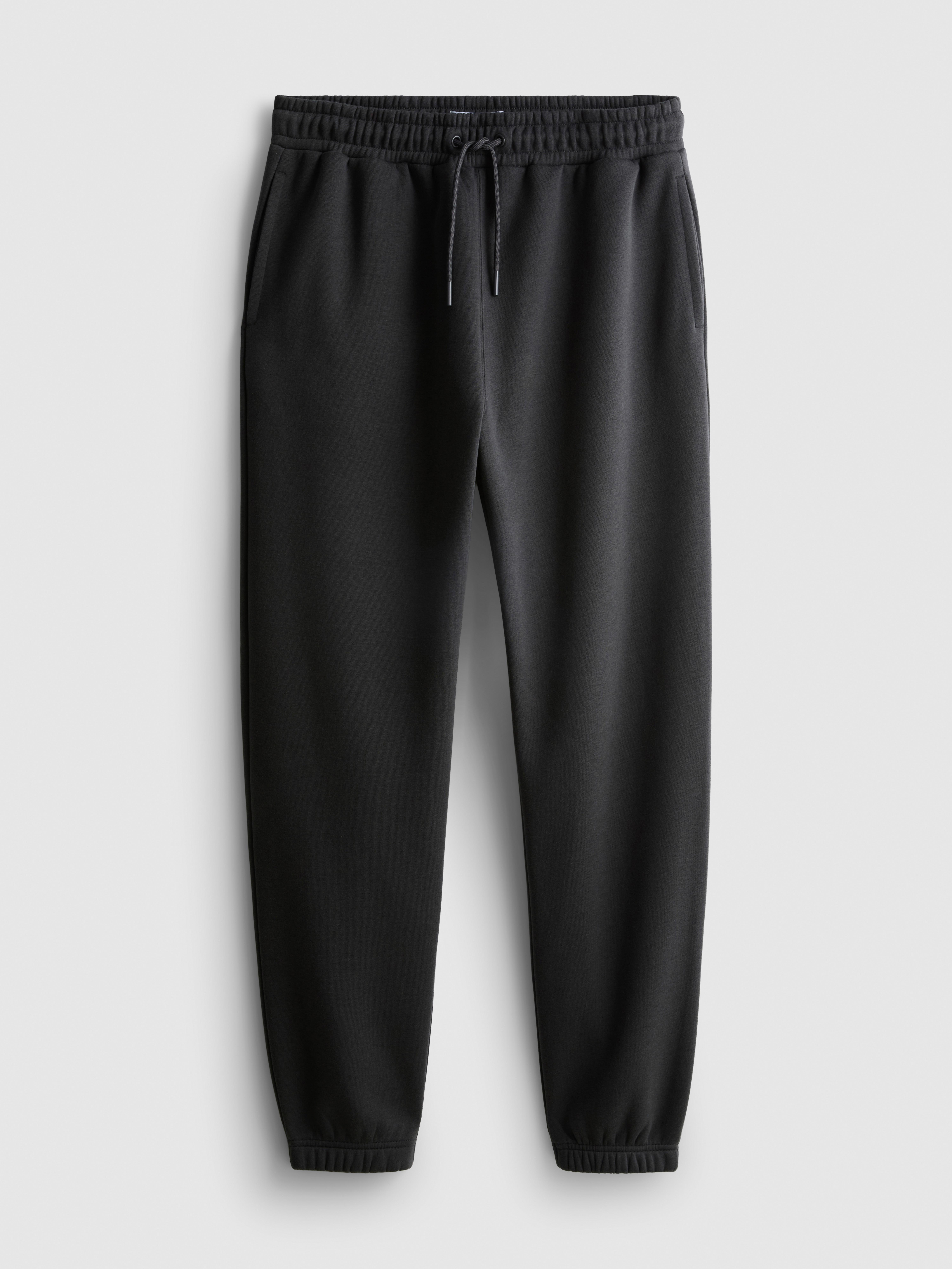 Stretch Waist Cuffed Joggers - Charcoal