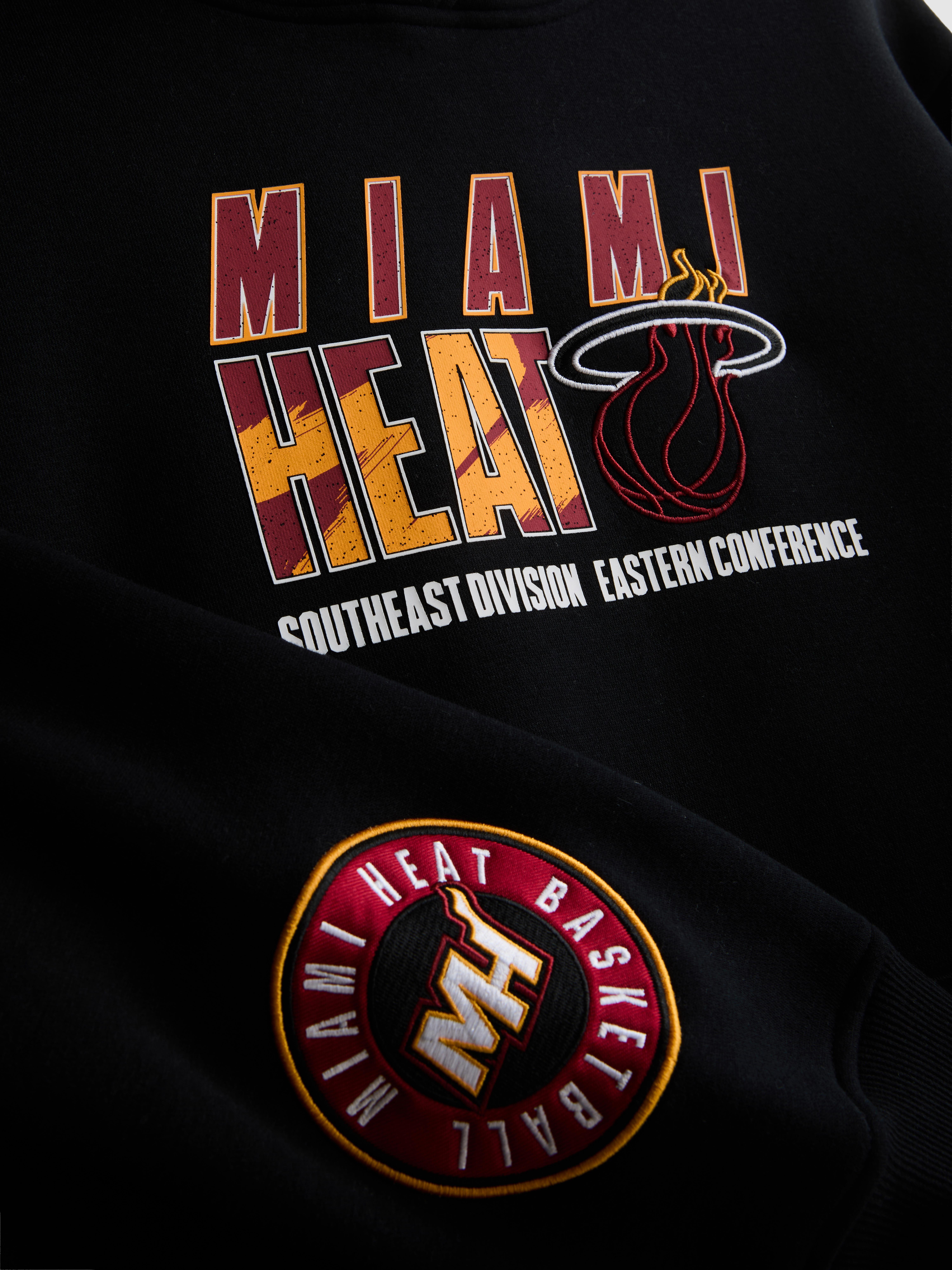 NBA Miami Heat Cotton-Rich Hoodie - Black