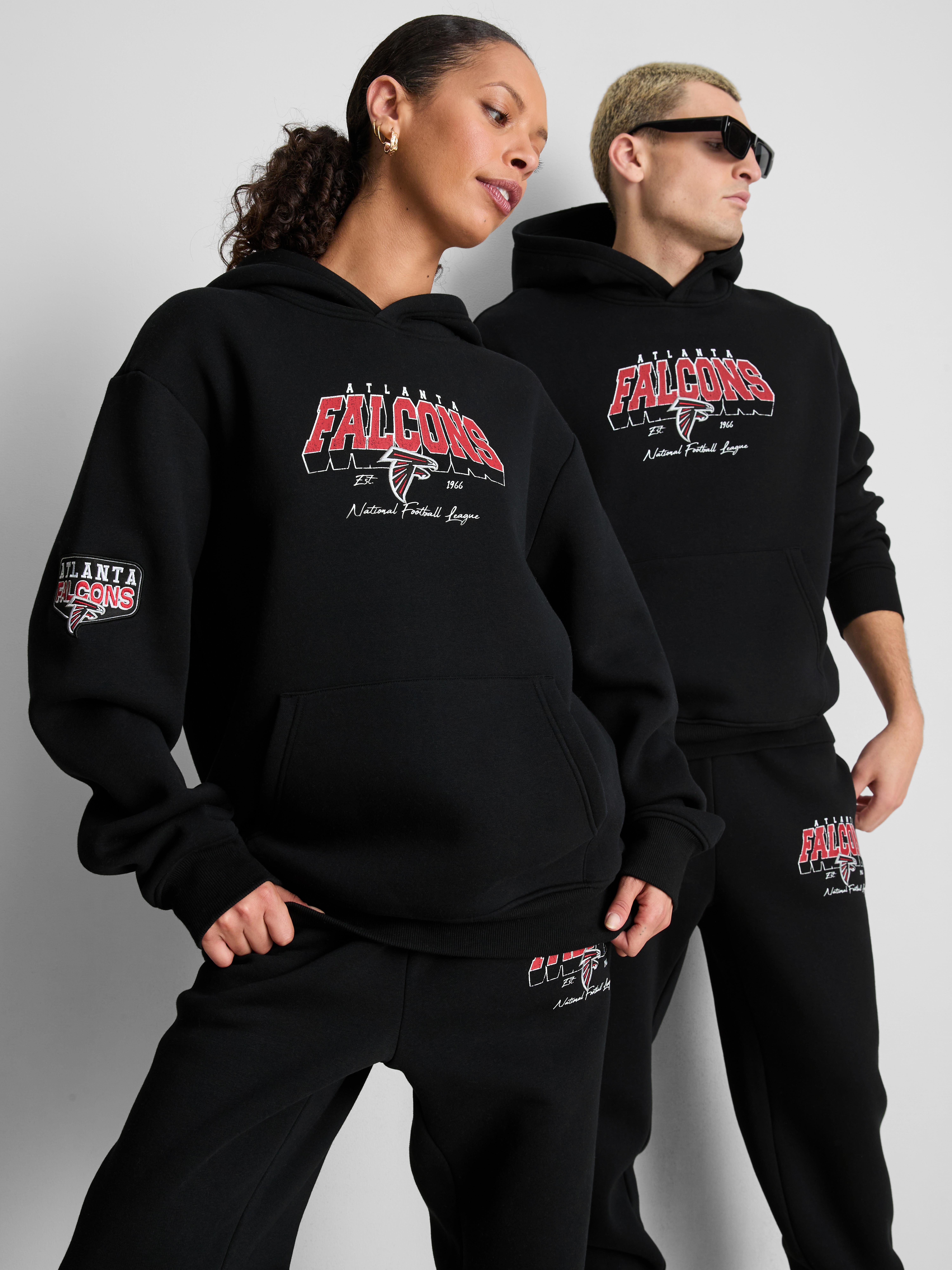 NFL Atlanta Falcons Cotton Rich Hoodie - Black