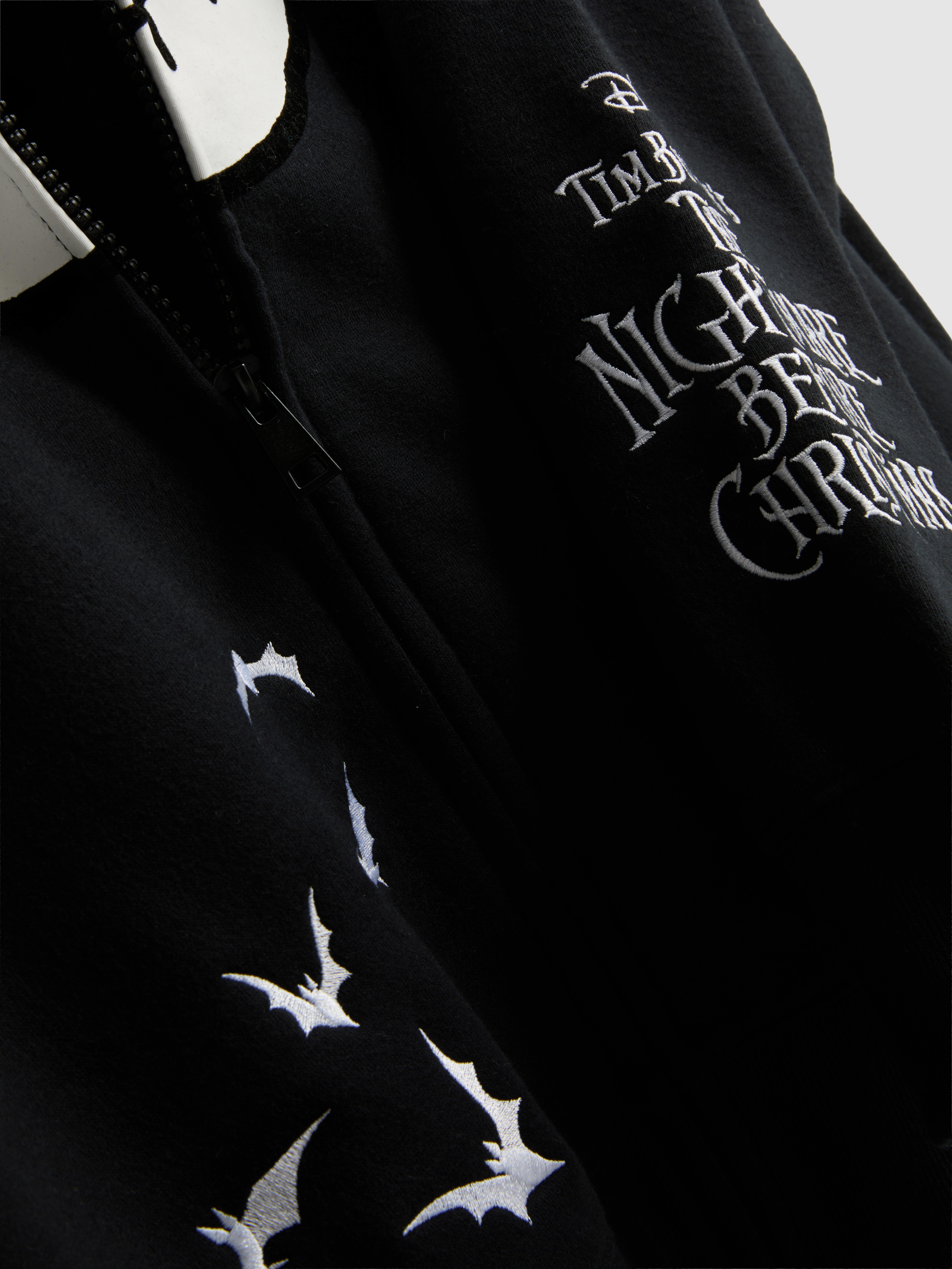 Disney Tim Burton's The Nightmare Before Christmas Graphic Zip Hoodie - Black