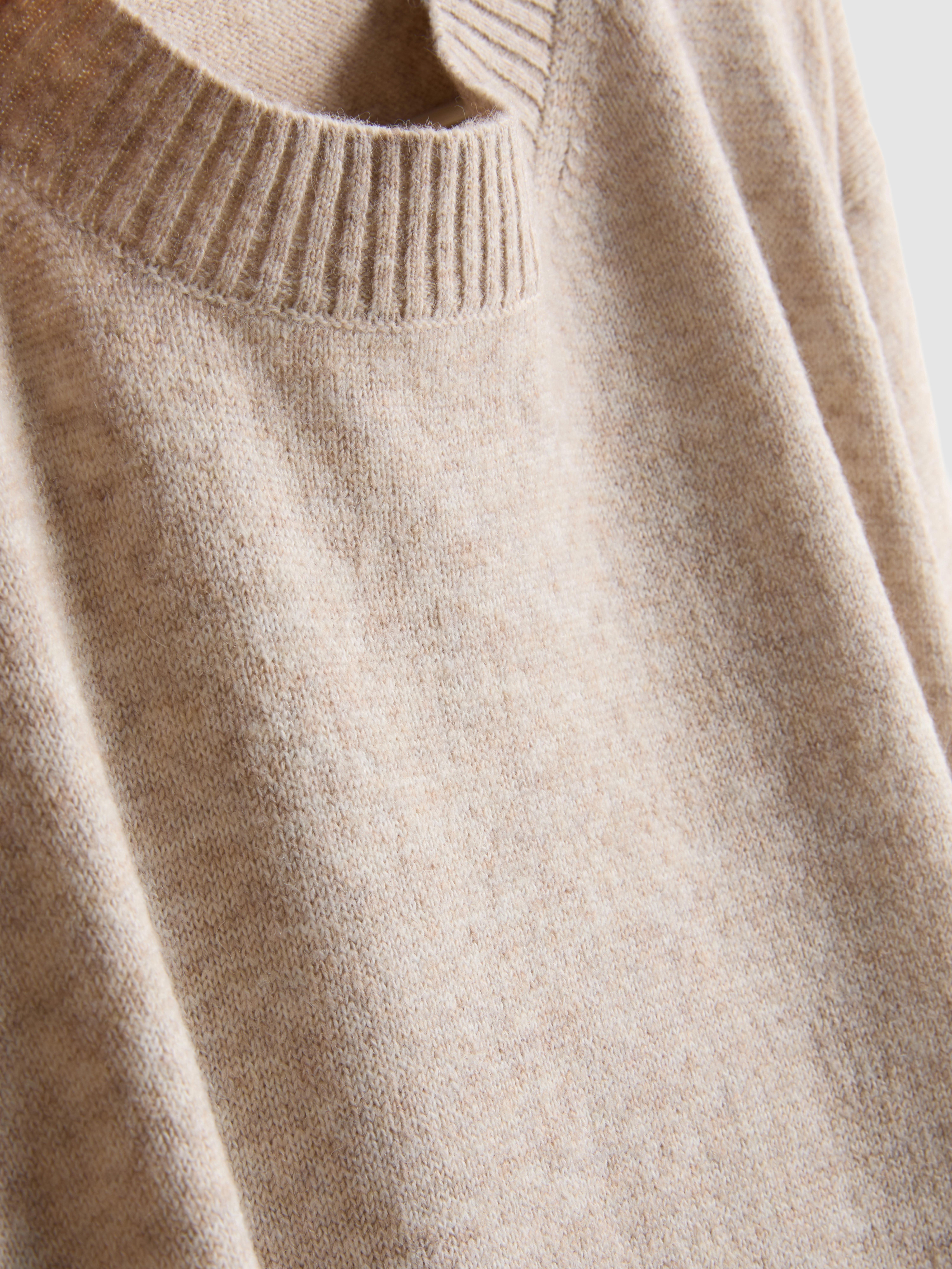 Soft Knitted Crew Neck Sweater - Oatmeal