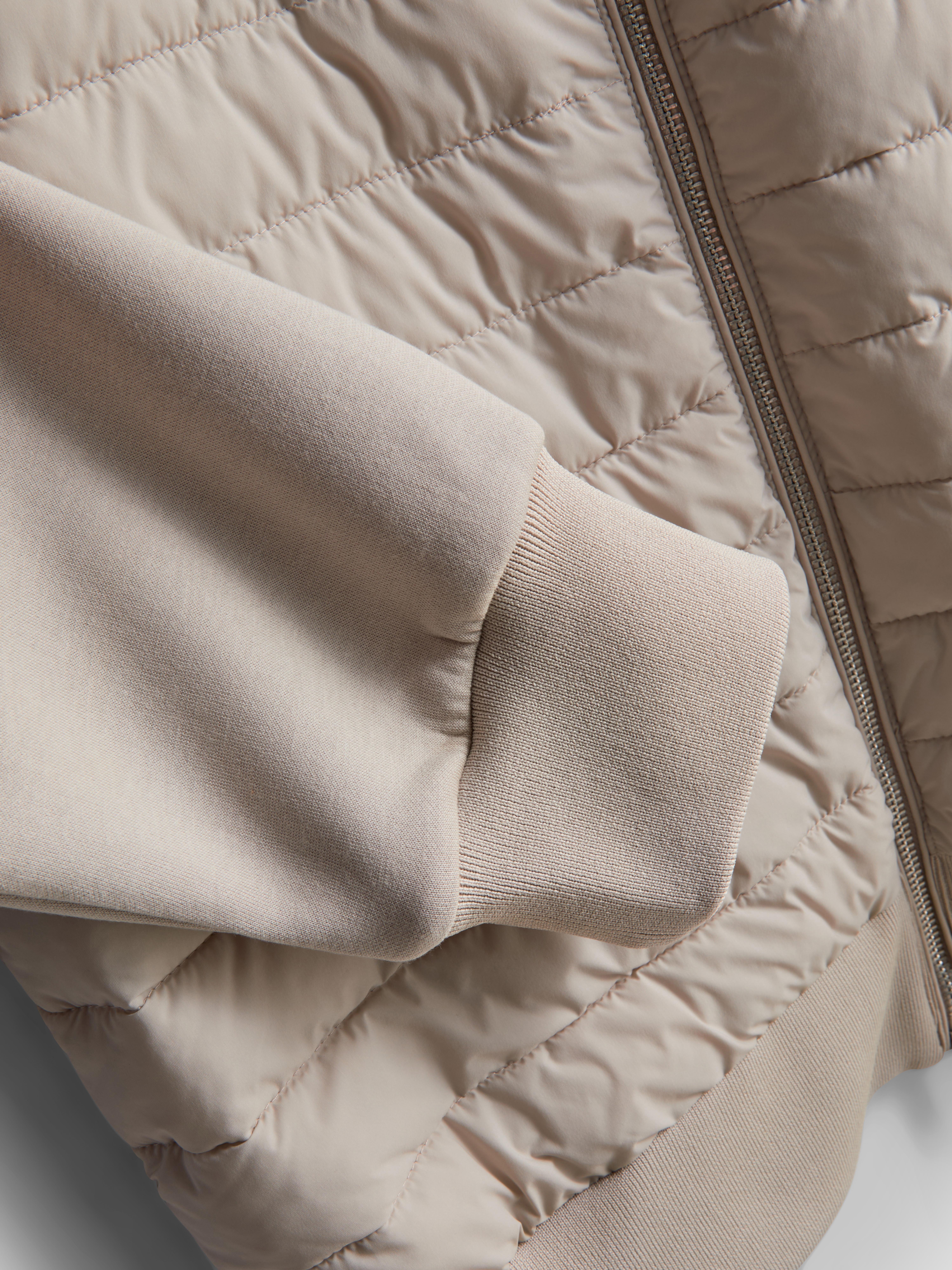 The Edit Quilted Panel Jacket - Stone