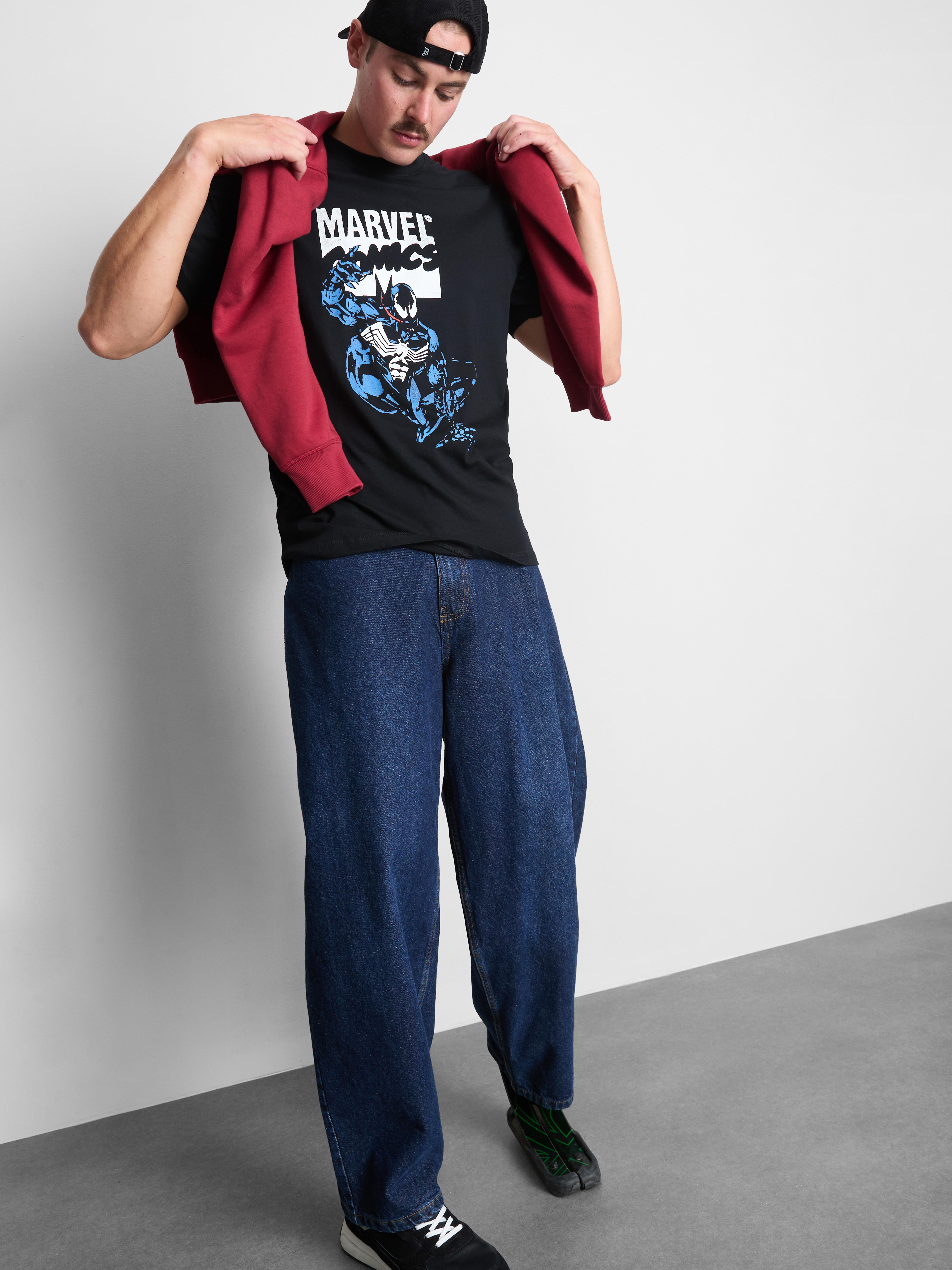 MARVEL Pure Cotton Venom Graphic T-Shirt - Black