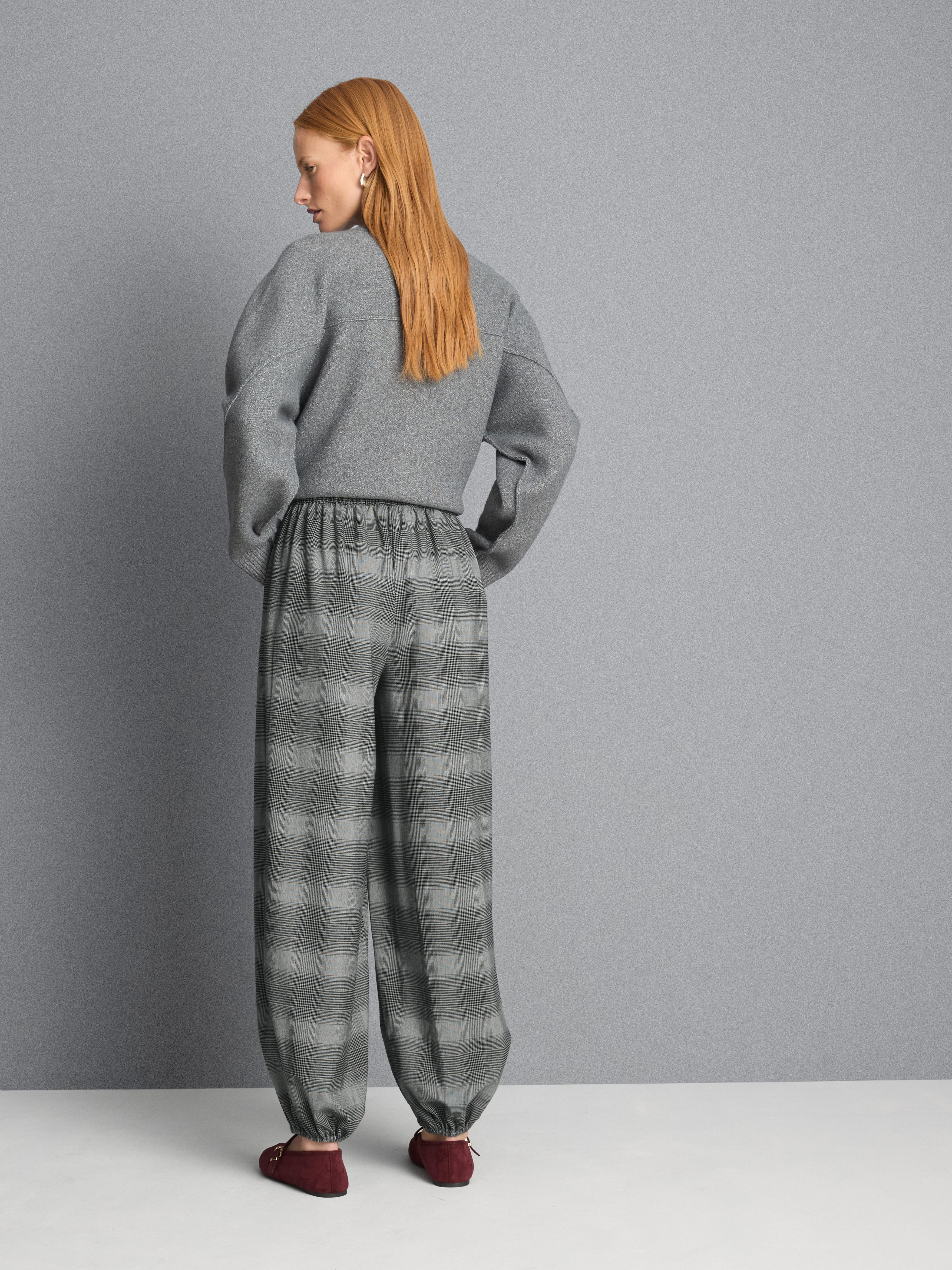 Check Balloon Pants - Multi