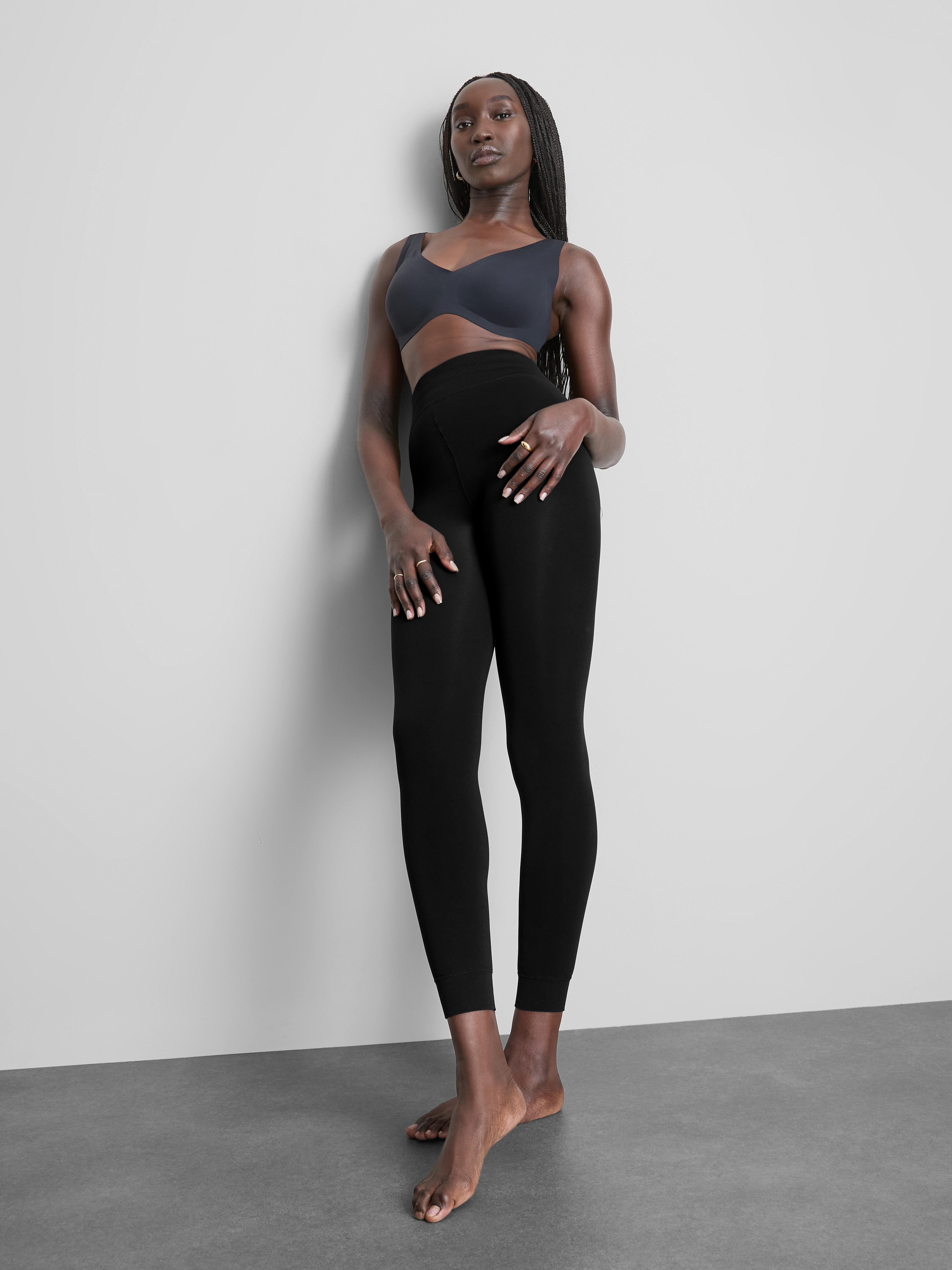 1pk Velvet Plush Leggings - Black