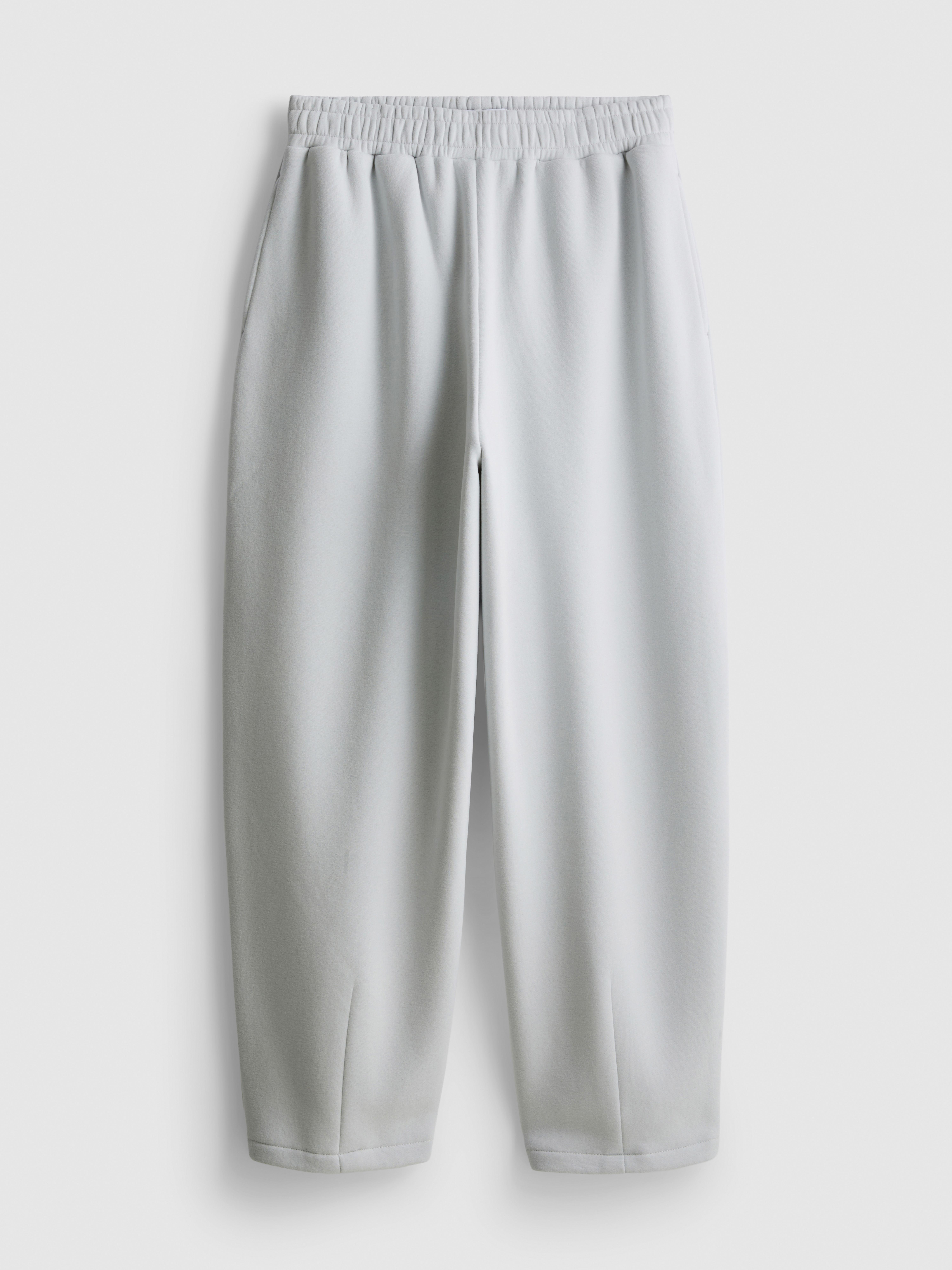 Cotton-Rich Balloon-Fit Joggers - Light Gray