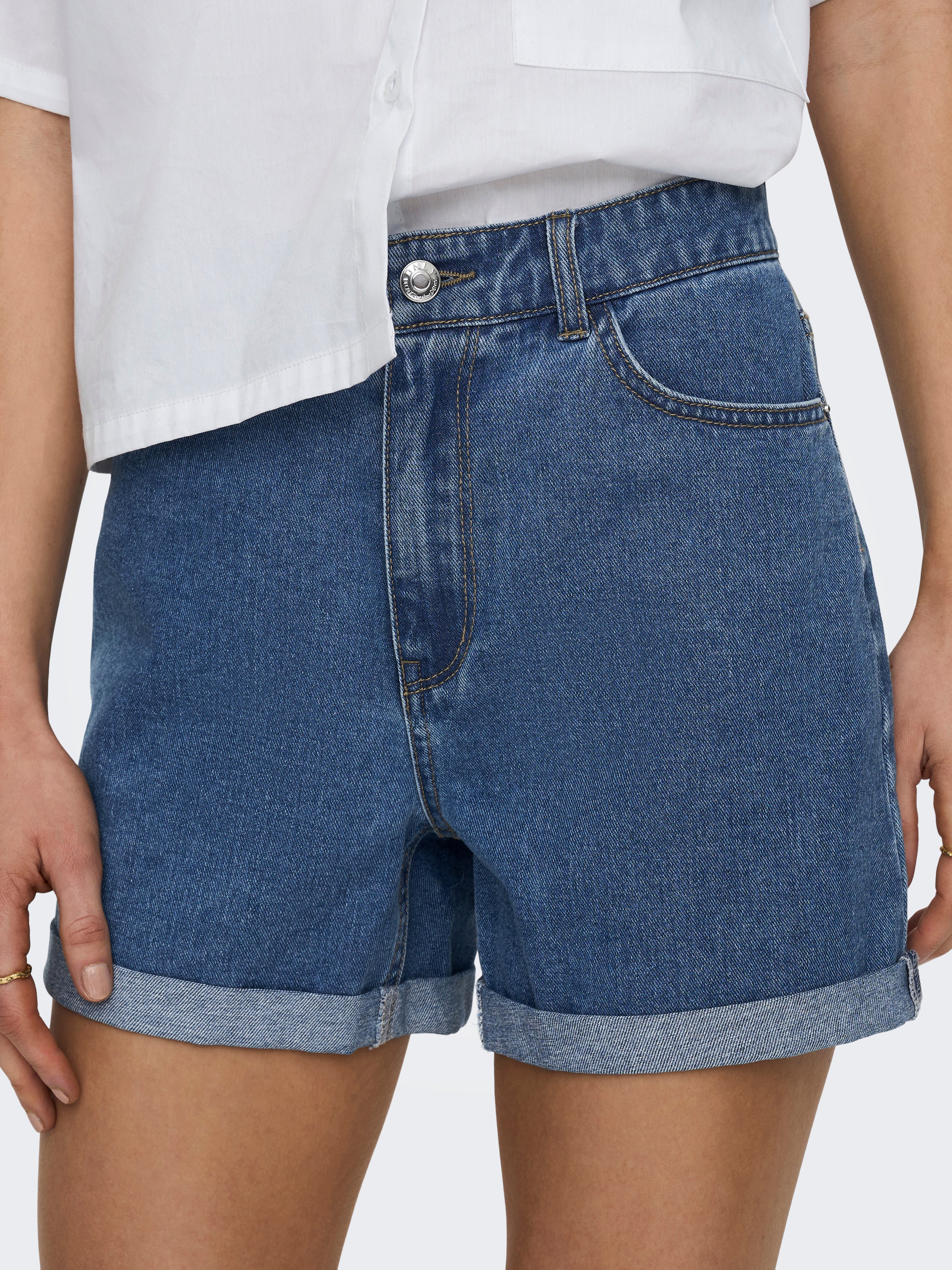 ONLVEGA High waist Regular Fit Shorts Medium Blue Denim