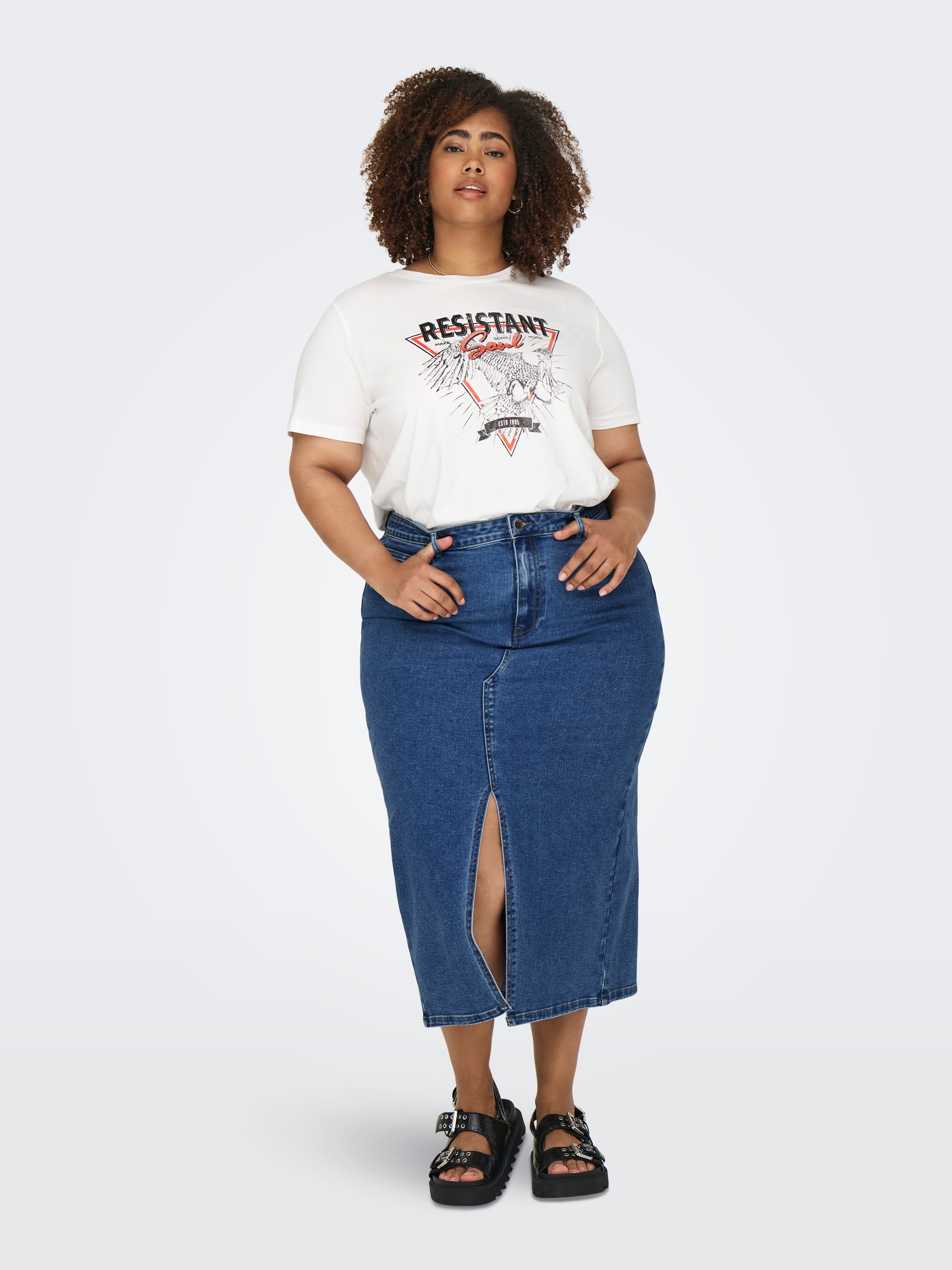 CARSIRI Midi skirt Medium Blue Denim