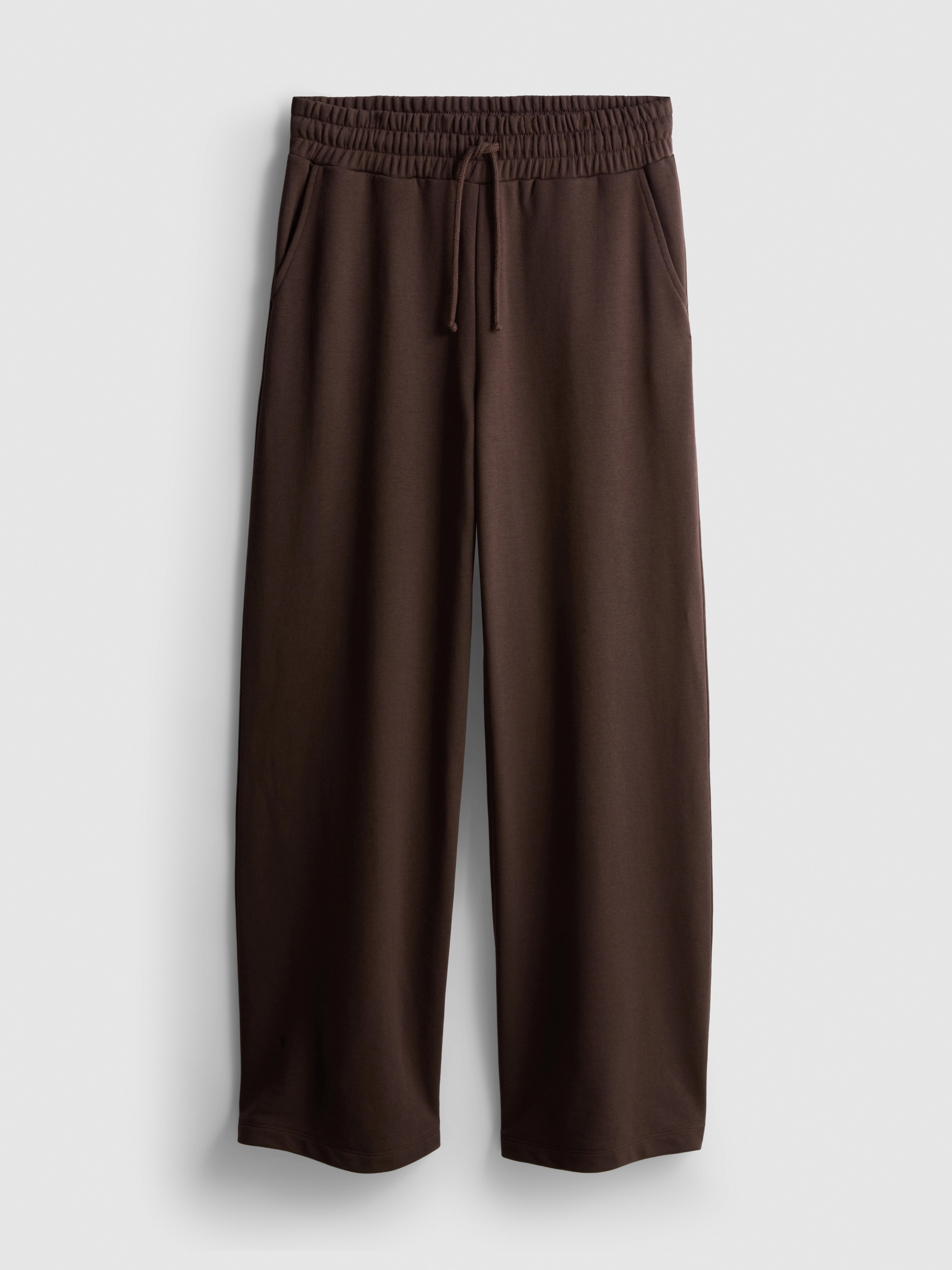 Wide-Leg Airport Tracksuit Bottoms - Chocolate
