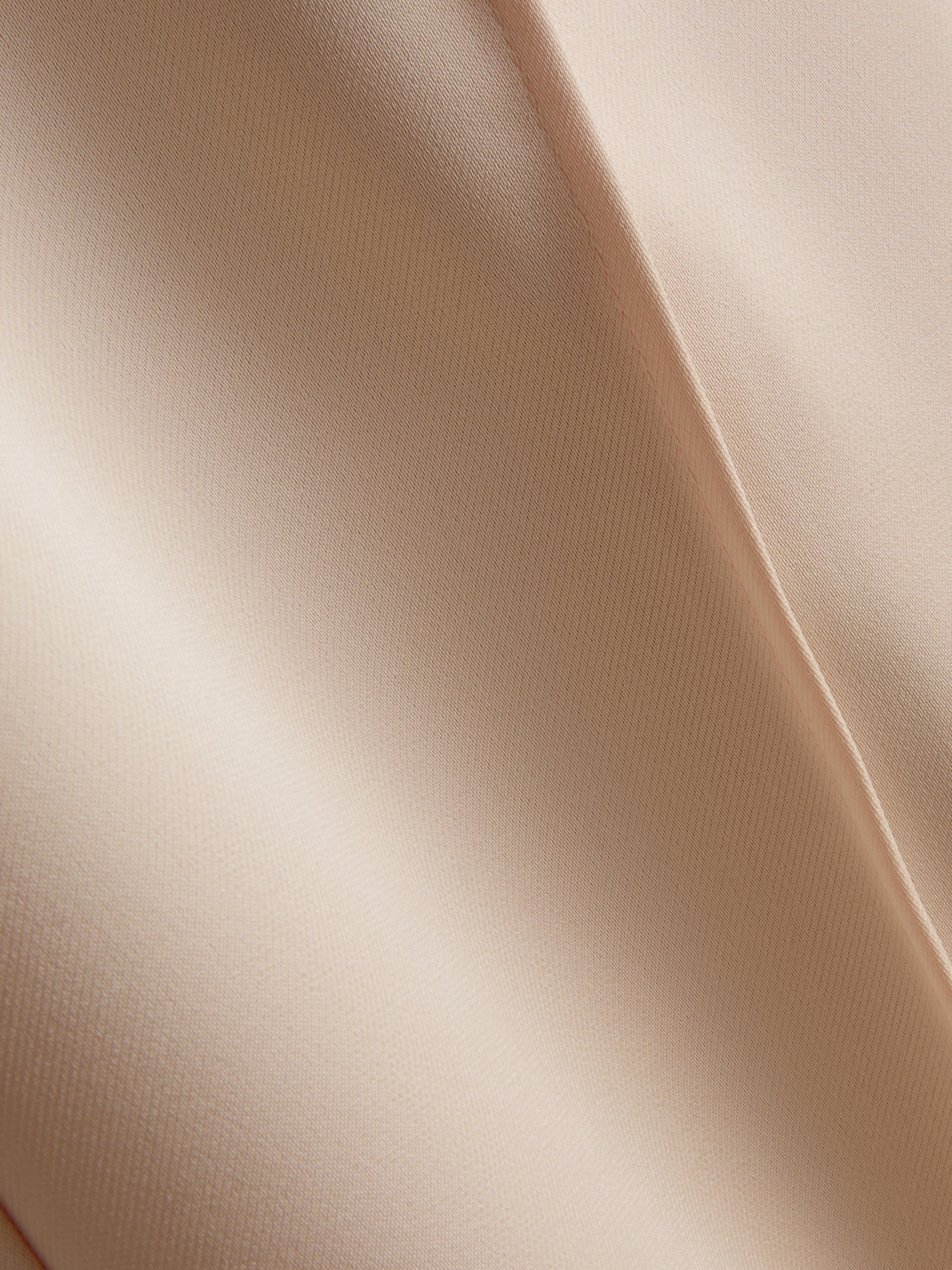 The Edit Satin Straight Leg Pants - Oyster