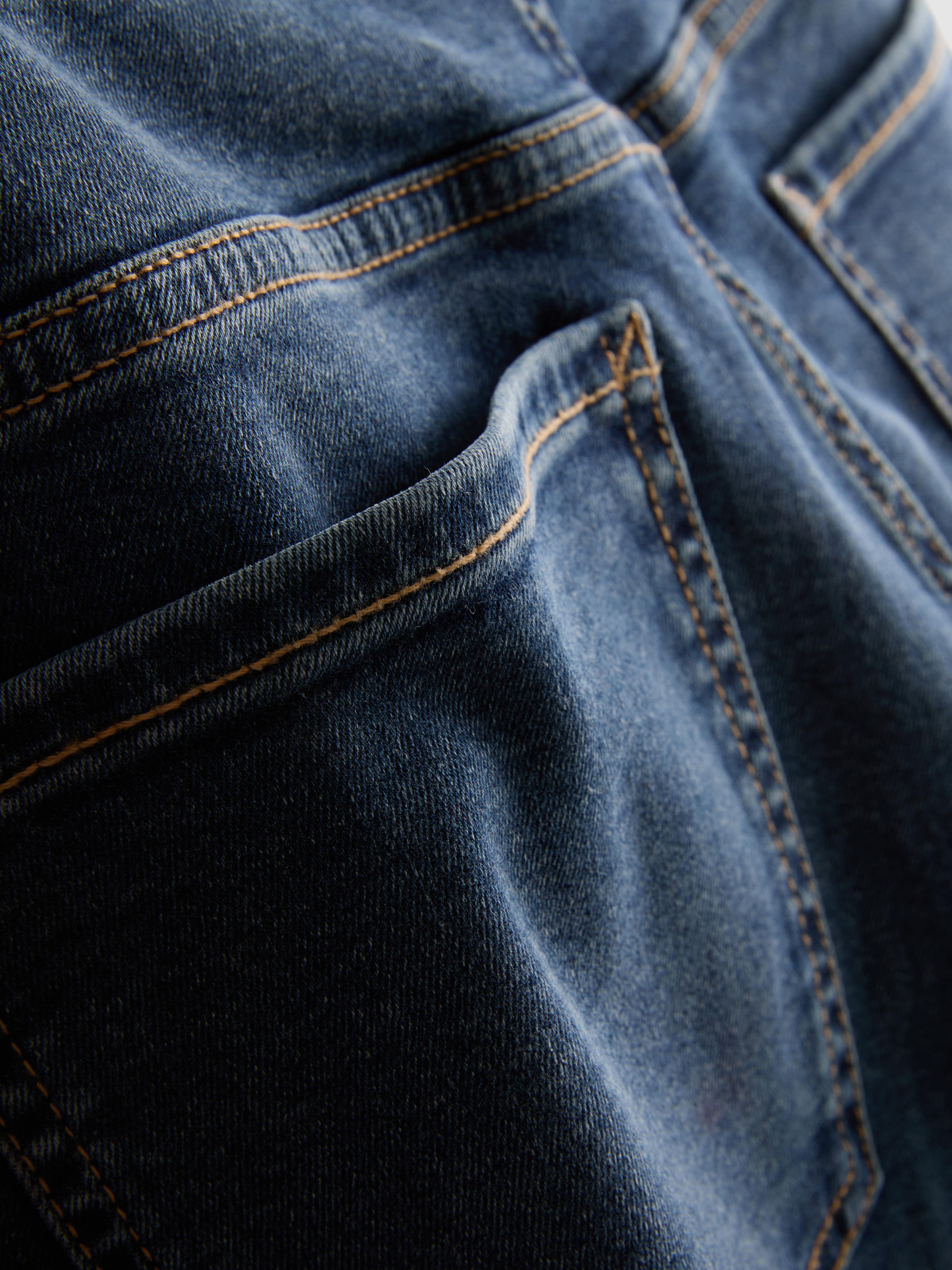 Mid-Rise Skinny Jeans - Dark Blue