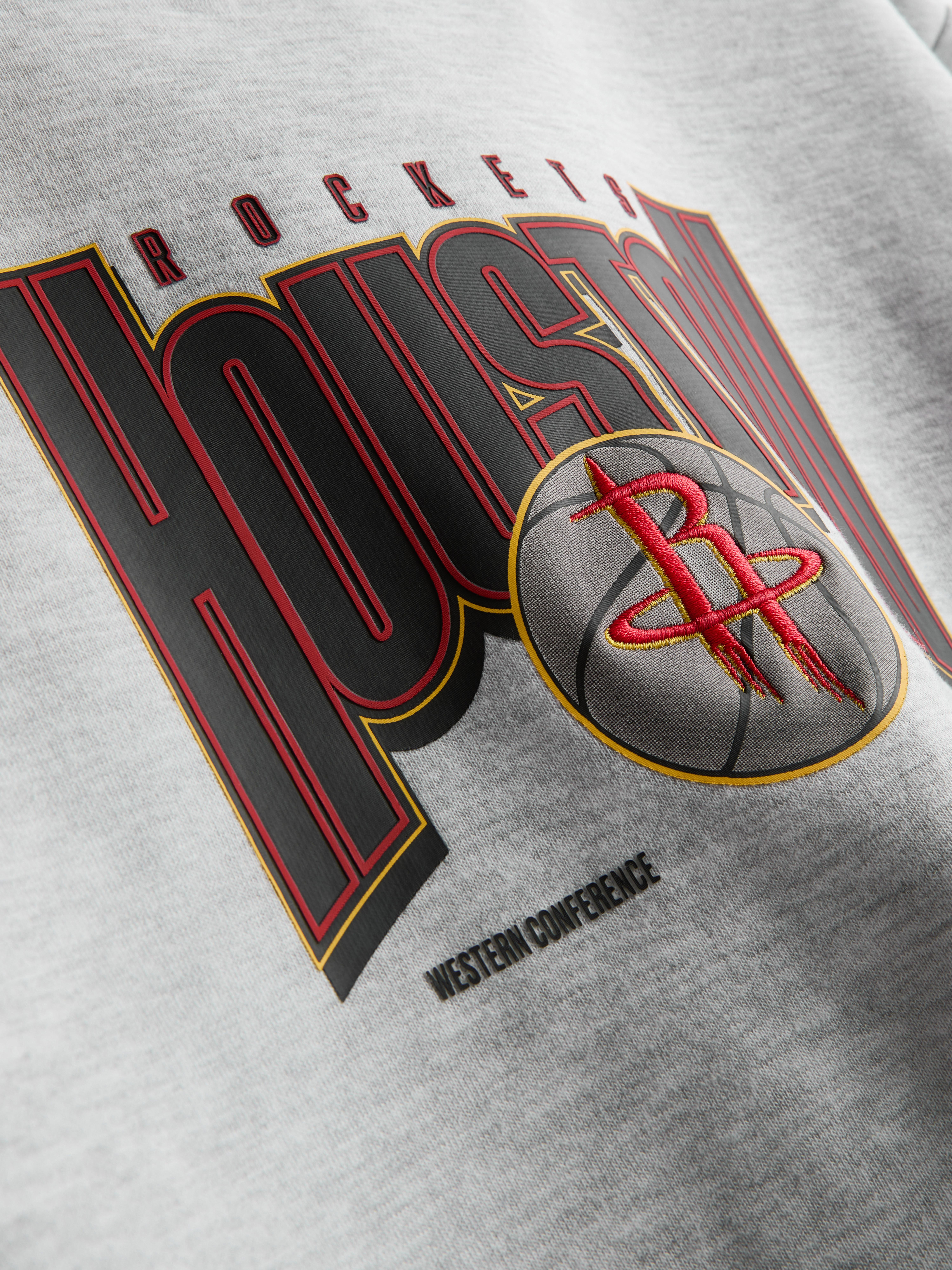 NBA Houston Rockets Cotton-Rich Hoodie - Gray Heather