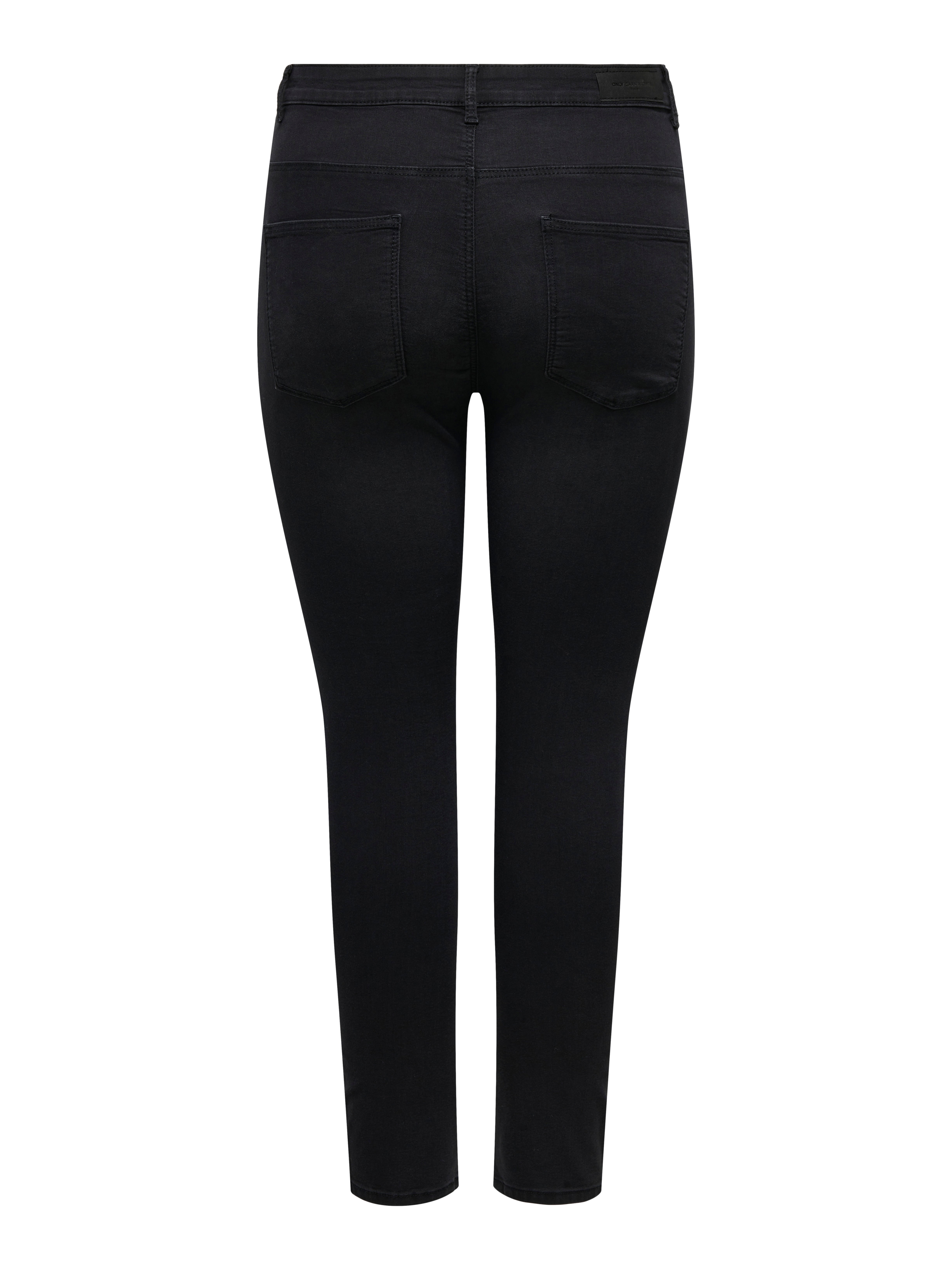 CARMILA-IRIS High waist Skinny Fit Ankle length Jeans Washed Black