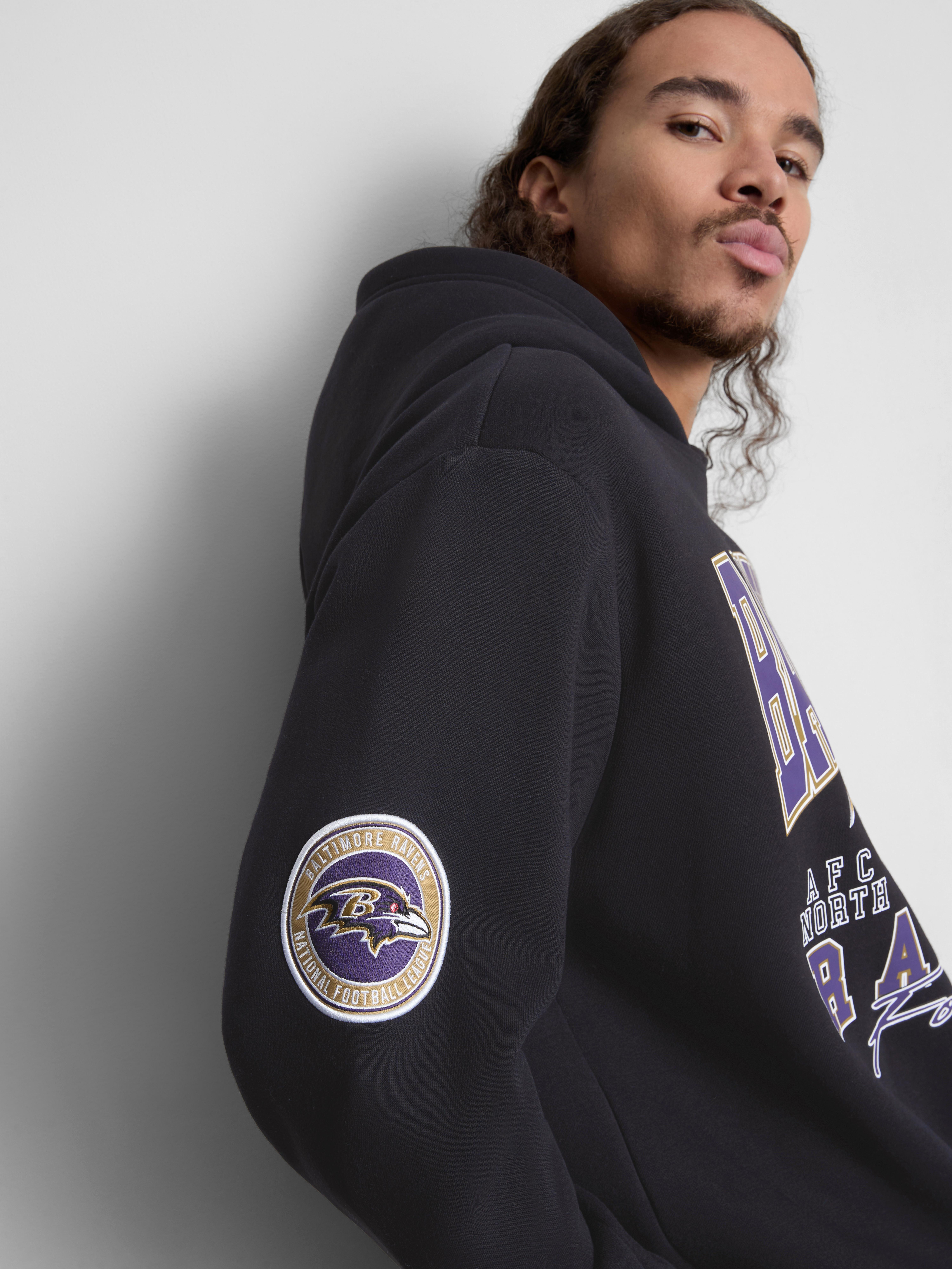 NFL Baltimore Ravens Cotton-Rich Hoodie - Black