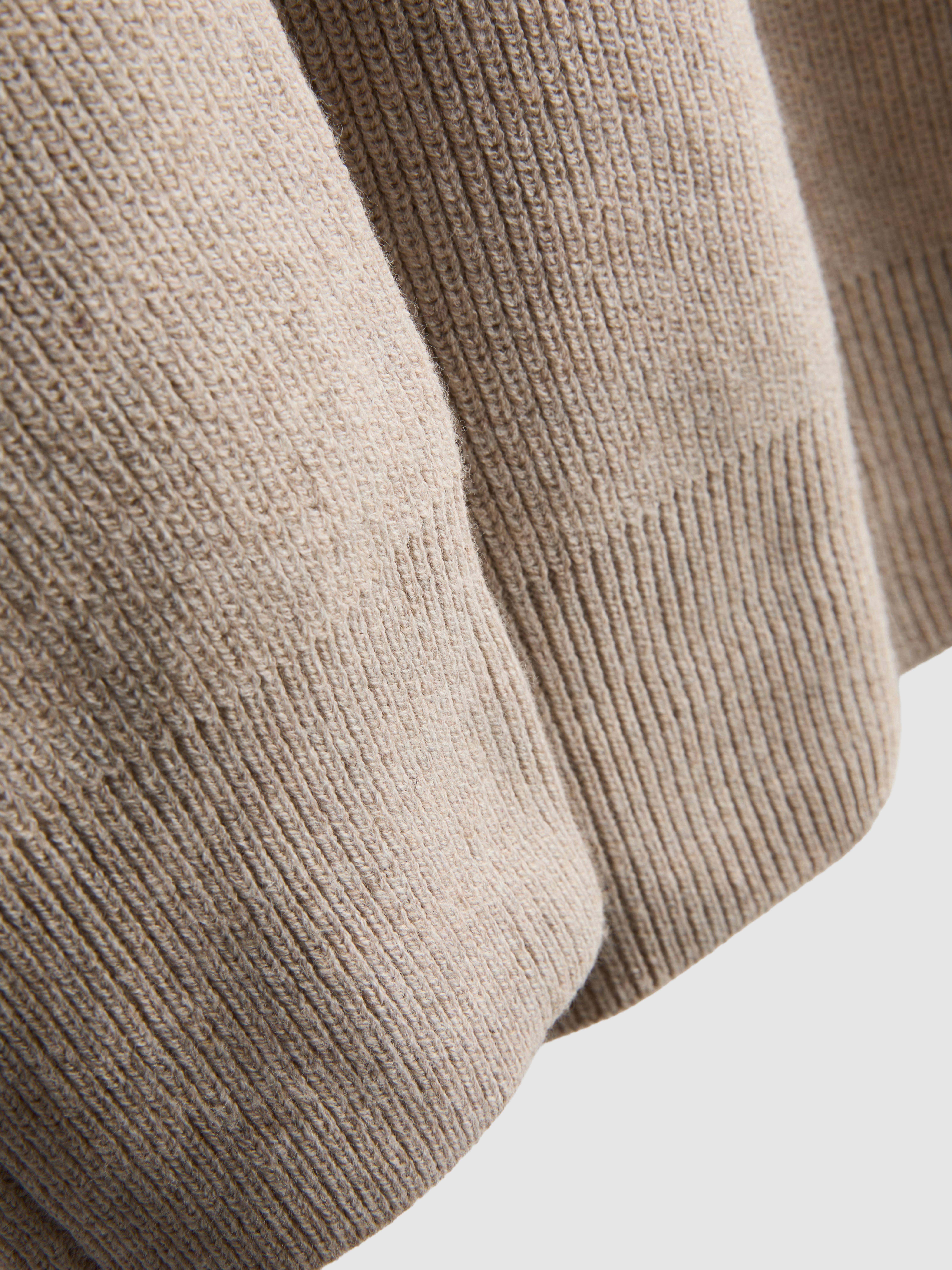 Ribbed Crewneck Sweater - Natural