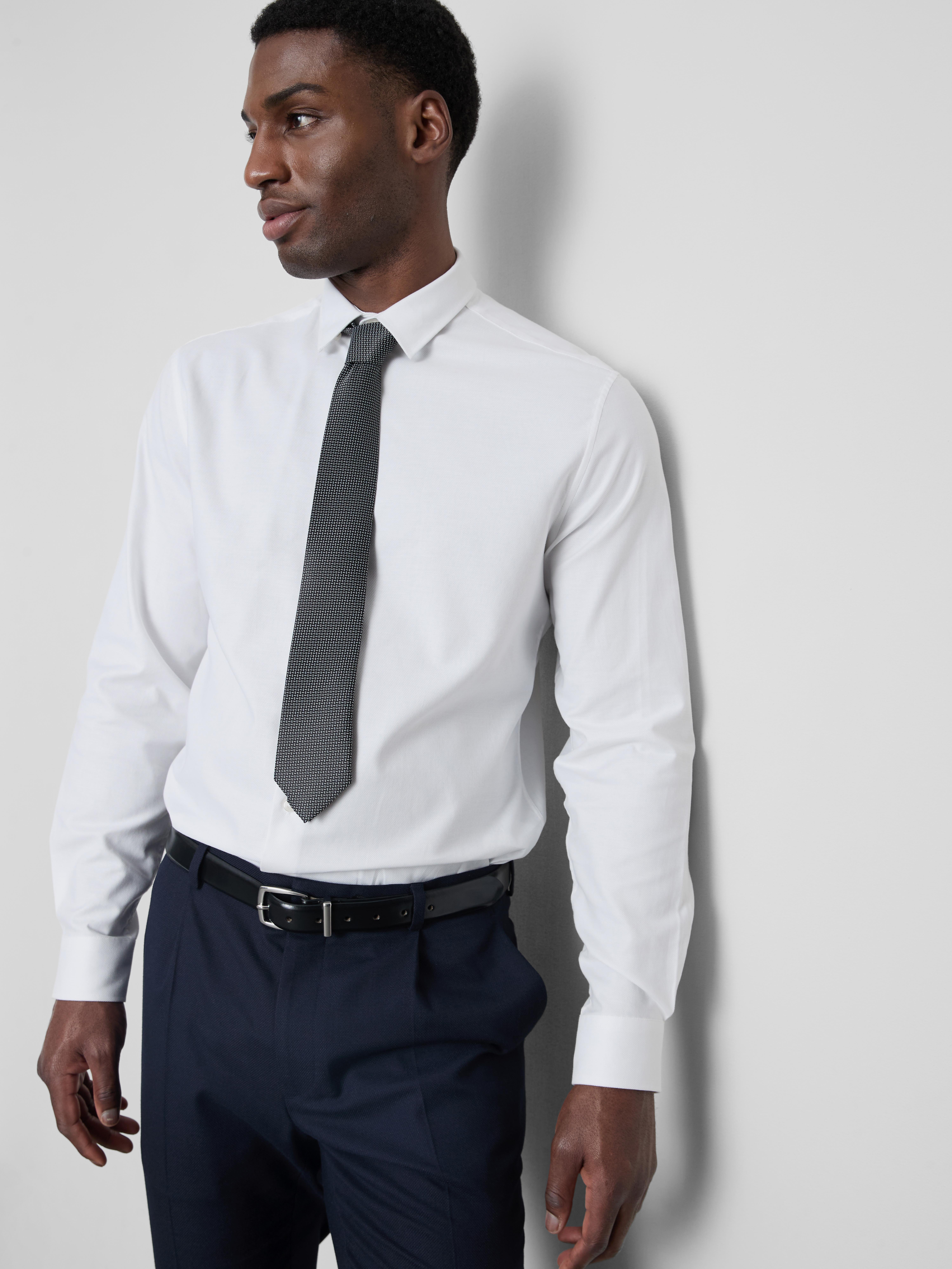 Textured Oxford Shirt - White