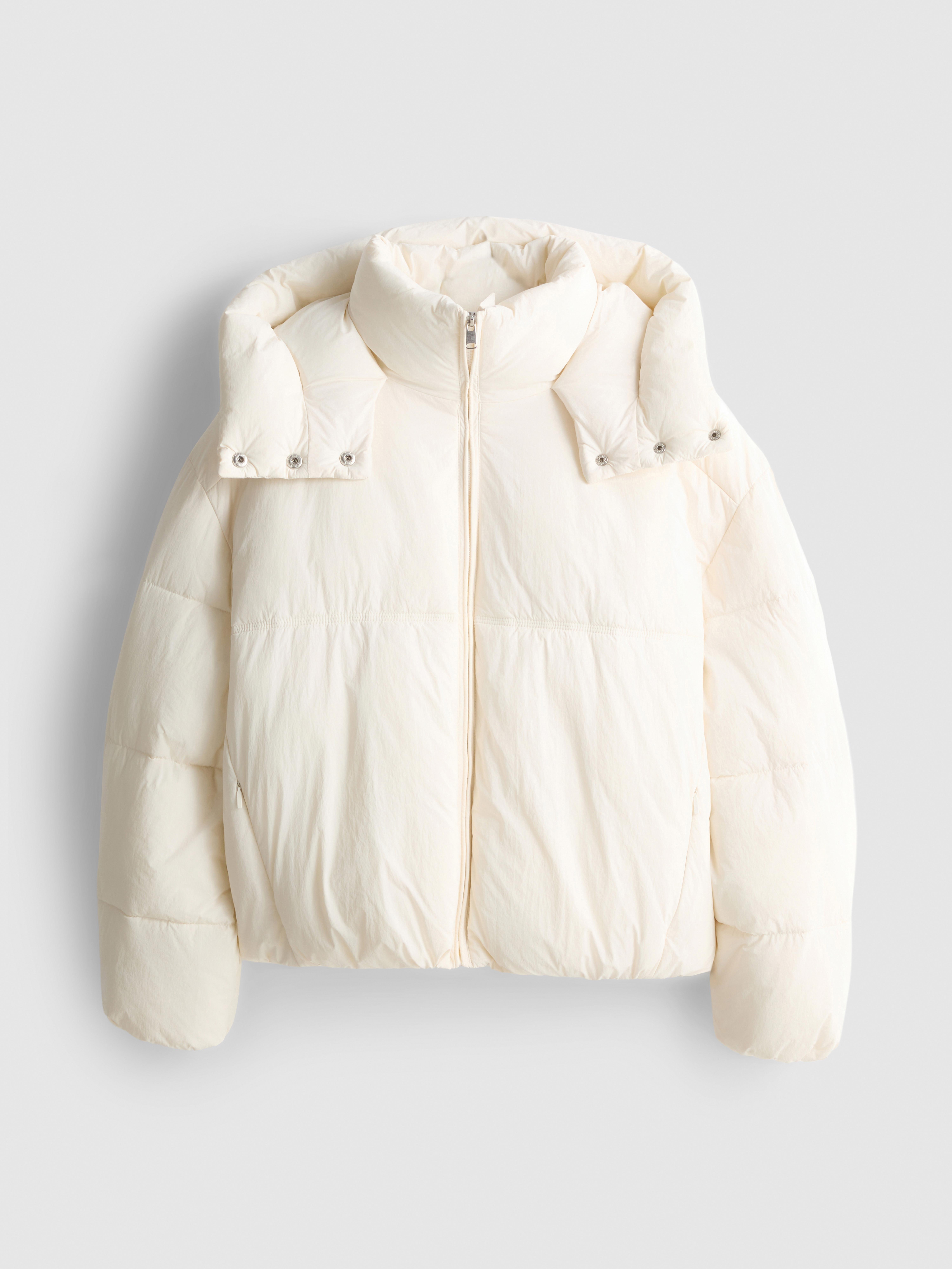 Classic Short Puffer Jacket - Ivory