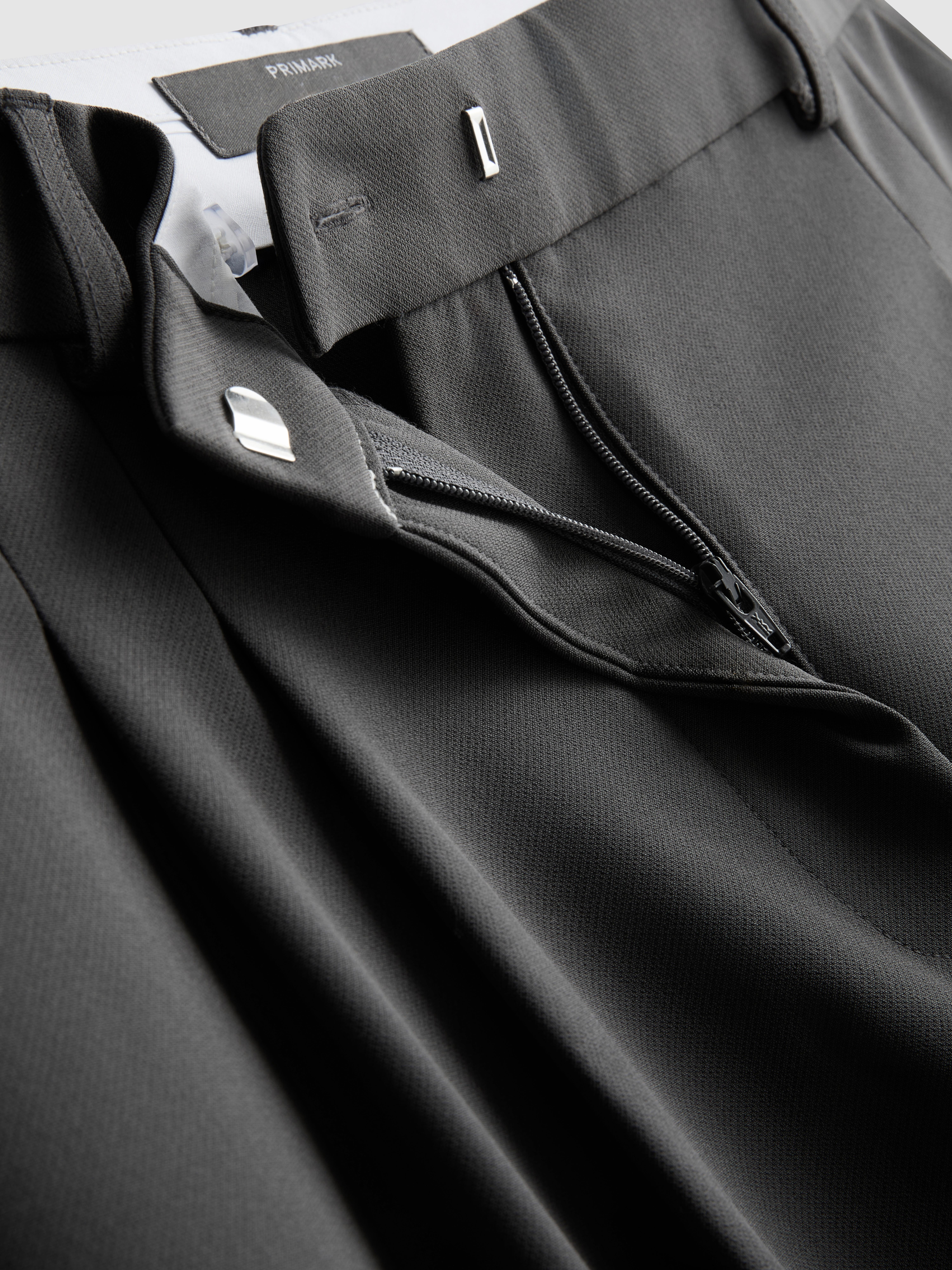 Pleated Wide Leg Pants - Dark Gray